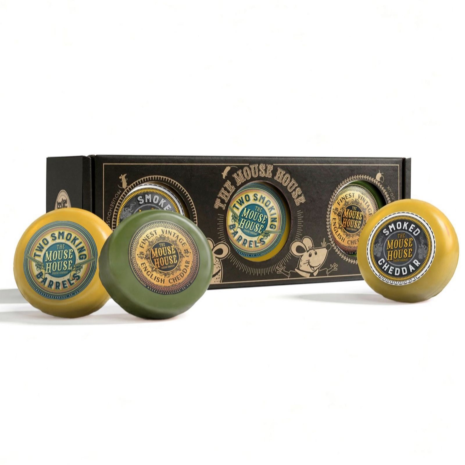The Mouse House Set of 3 200g Truckle Smoky Selection Box