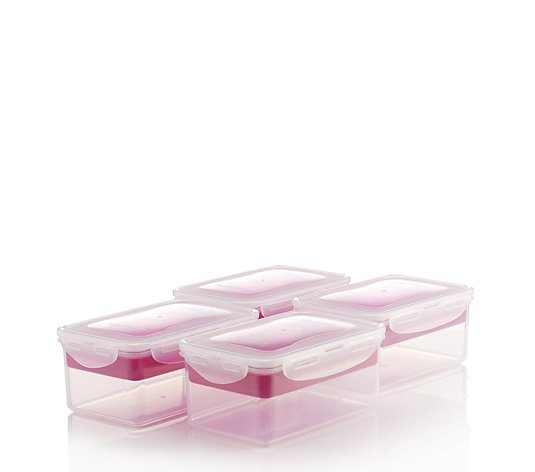 Lock & Lock Set of 4 Food Containers with Removable Dividers