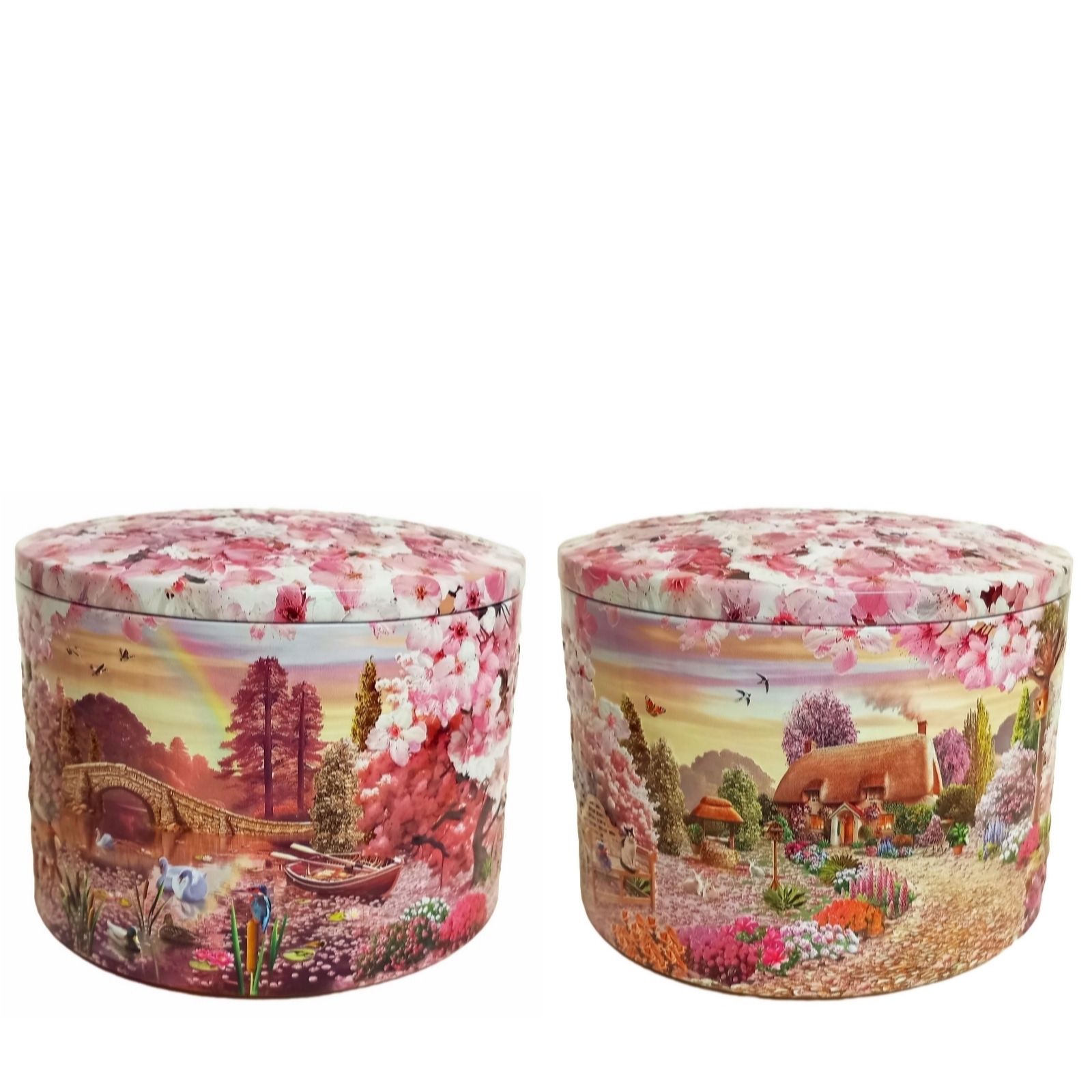 Churchills Set of 2 Summer Garden Biscuit Tins