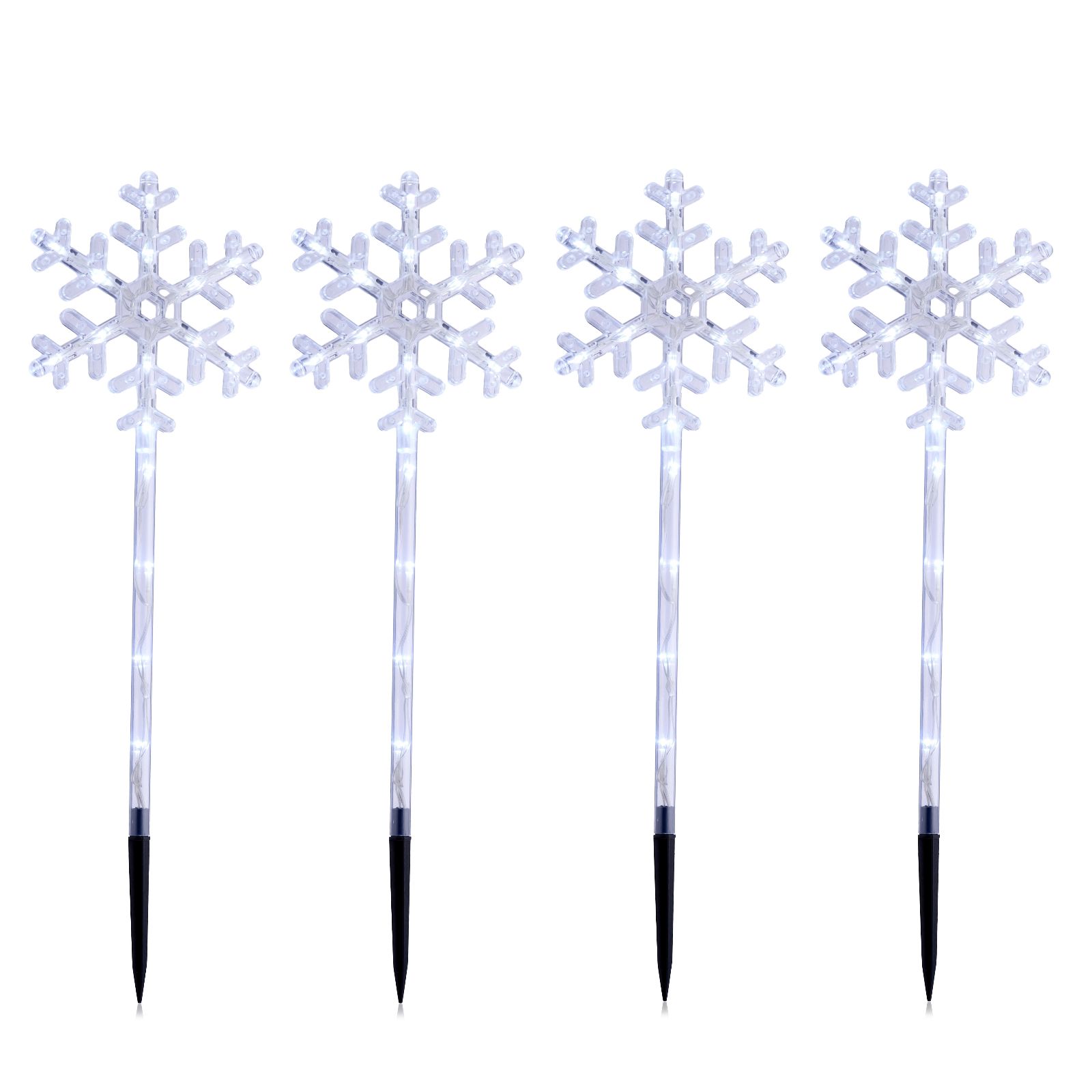 Garden Stories 55cm Set of 4 LED Christmas Stakes Decor