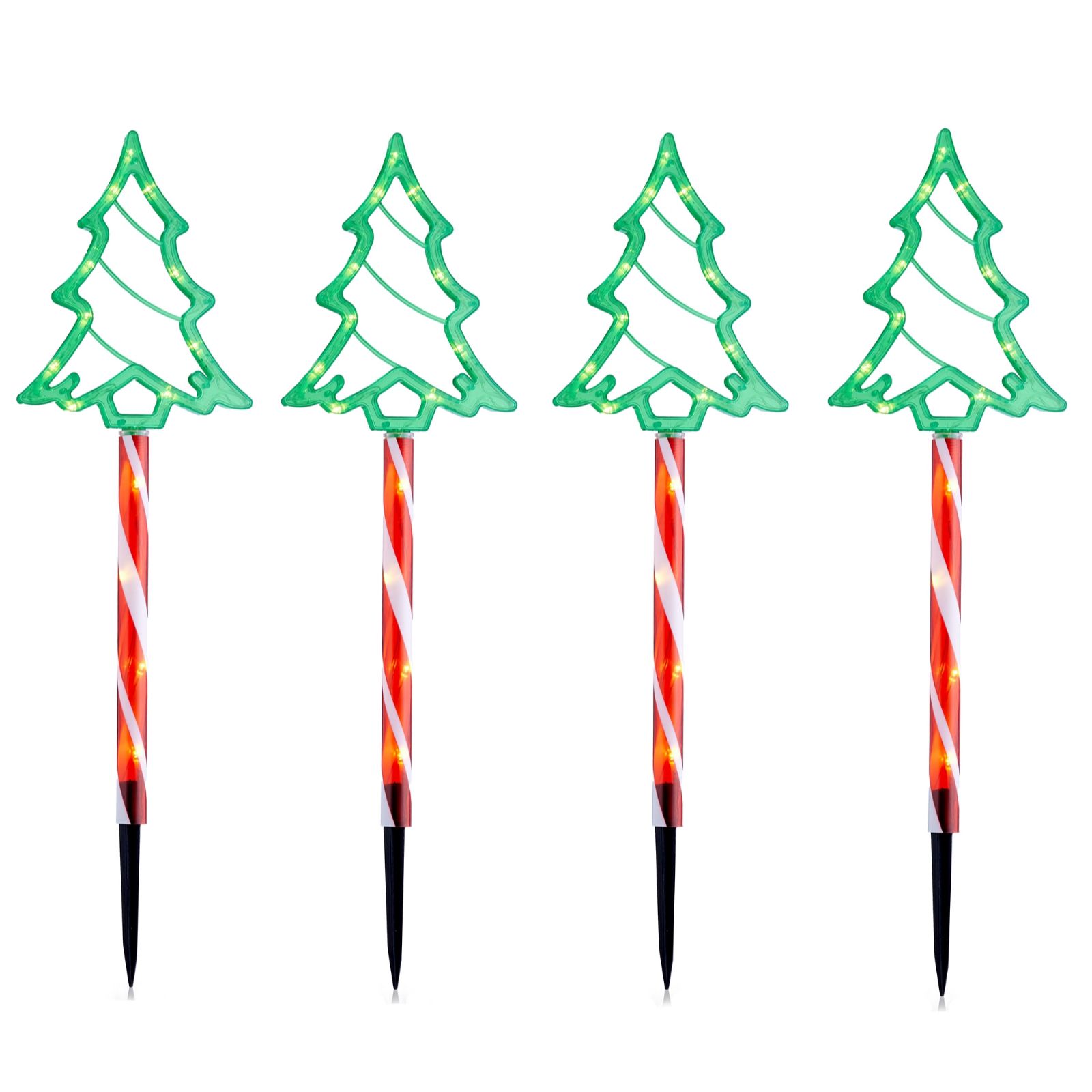 Garden Stories 55cm Set of 4 LED Christmas Stakes Decor