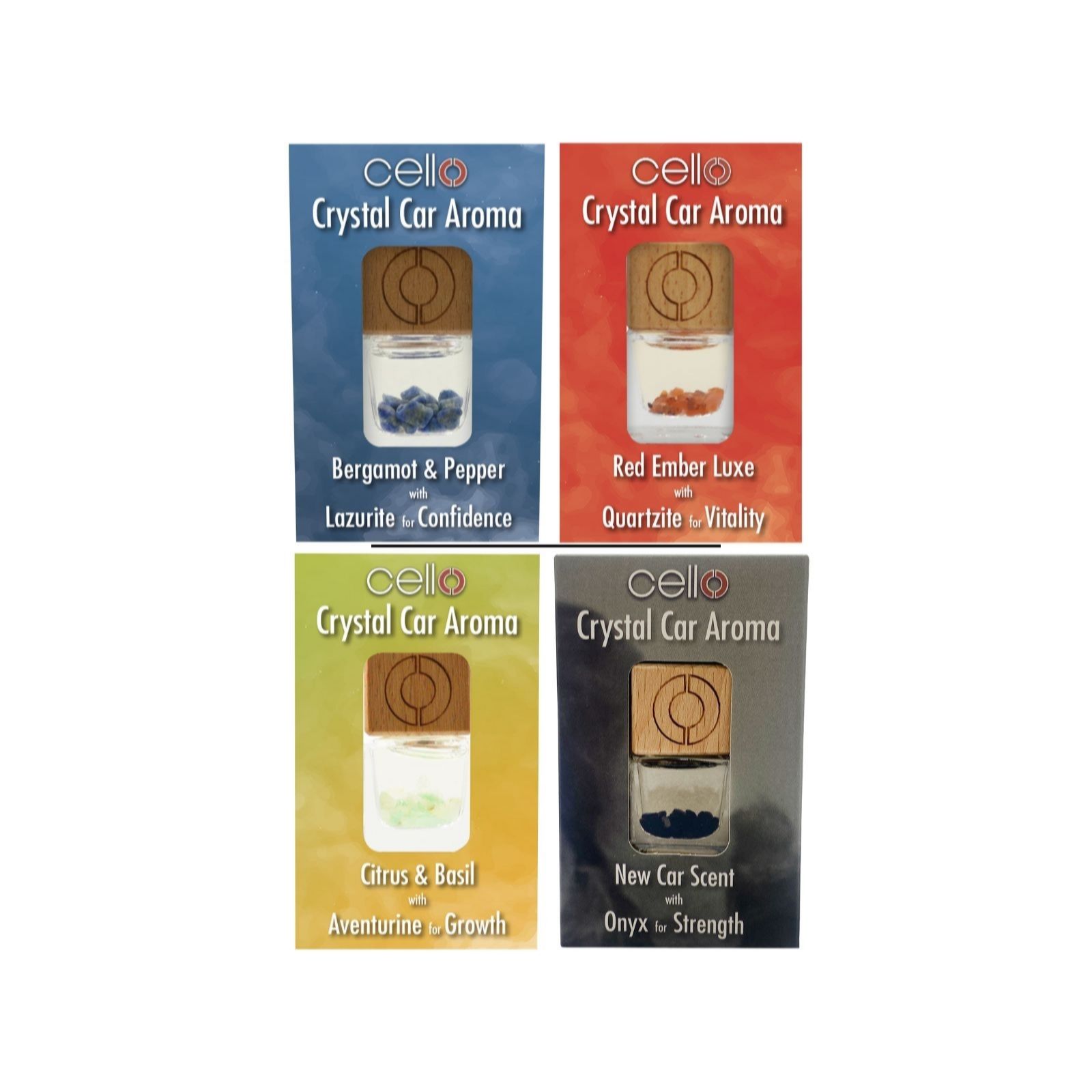 Cello Car Diffusers Pack of 4 Mixed Fragrances