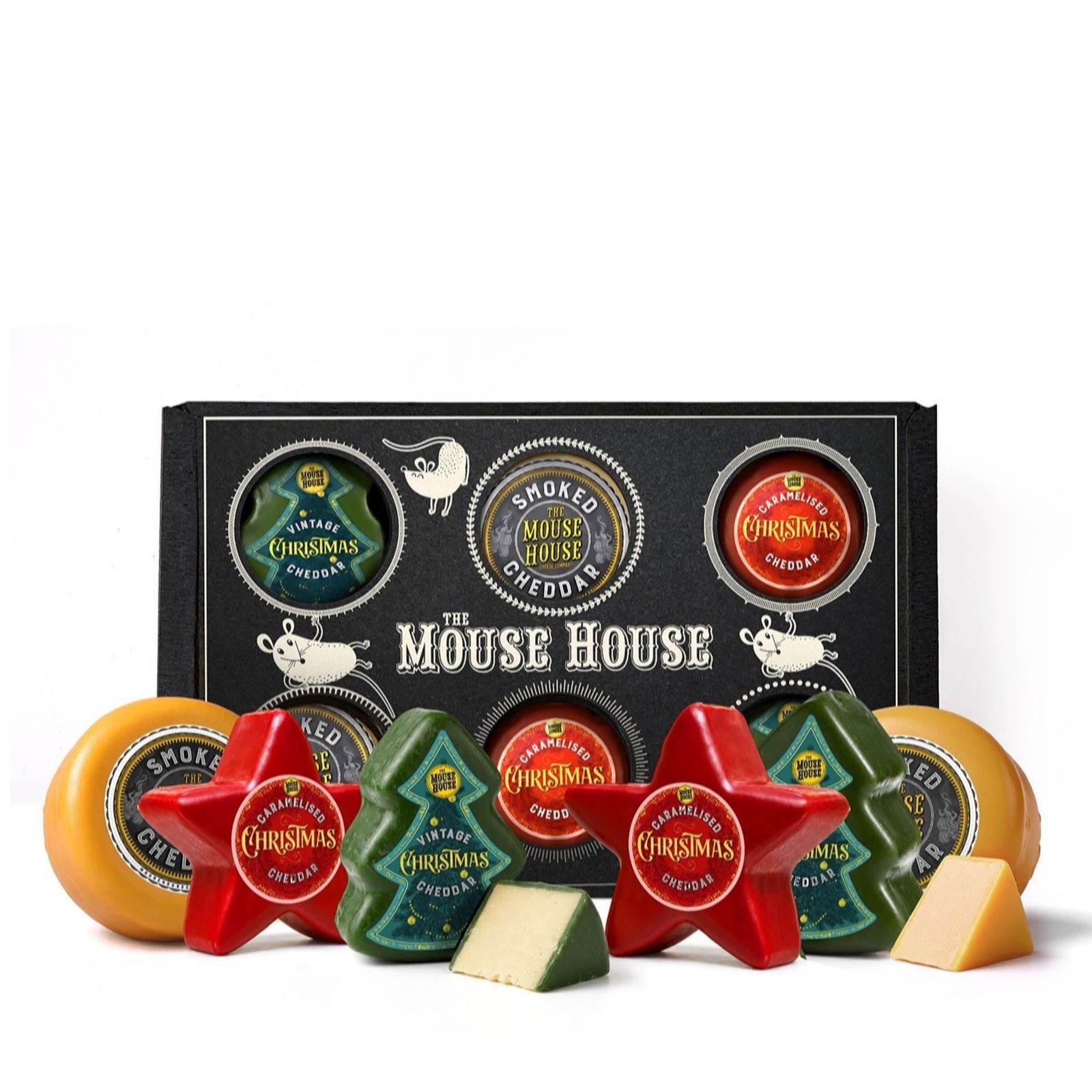 The Mouse House Set of 6 200g Festive Truckle Selection