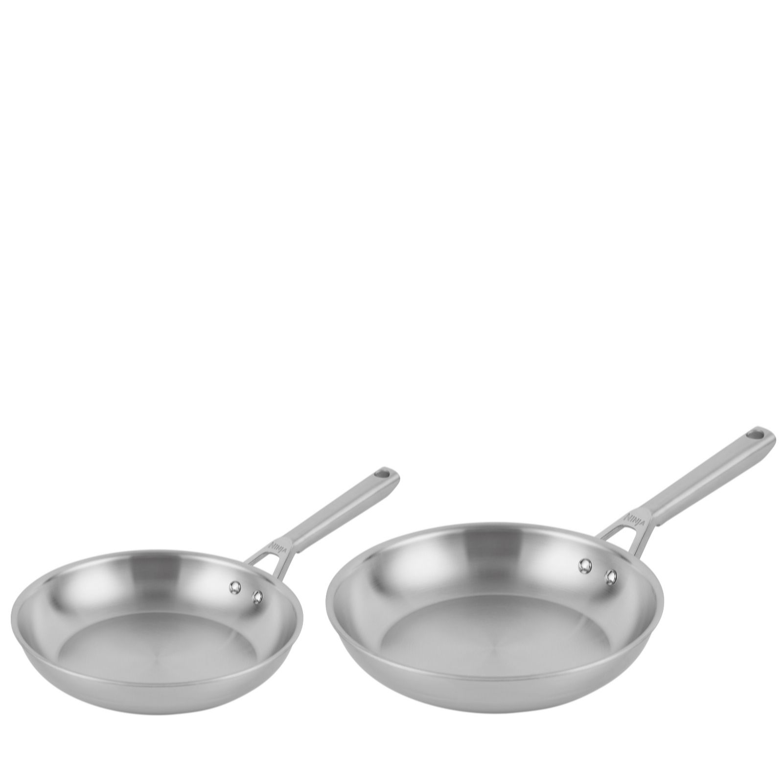 Outlet Ninja EverClad Stainless Steel Set of 2 Frying Pans