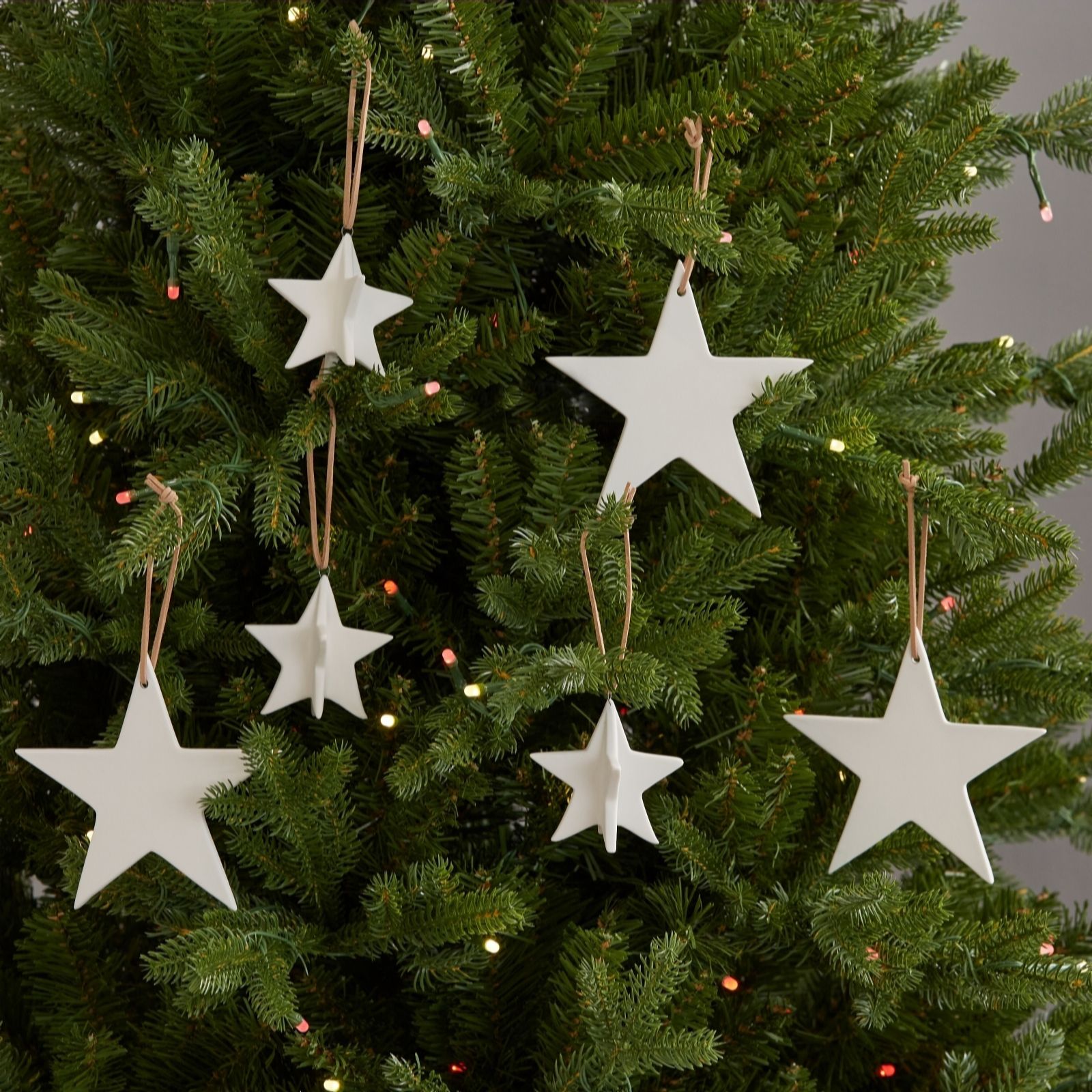 Outlet K by Kelly Hoppen Set of 6 Star Christmas Tree Decorations - QVC UK