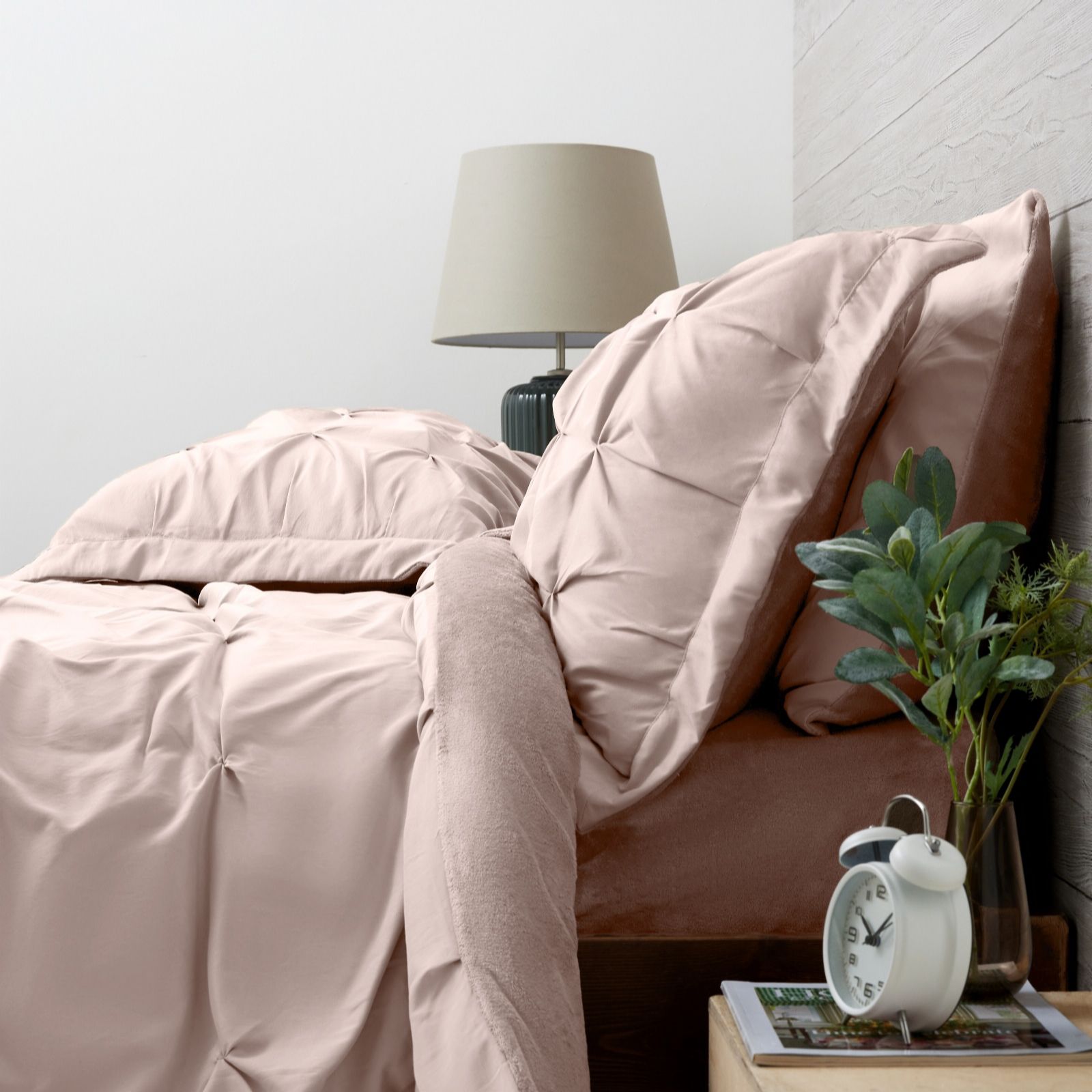 Cozee Home Pintuck Velvetsoft 6 Piece Duvet Set