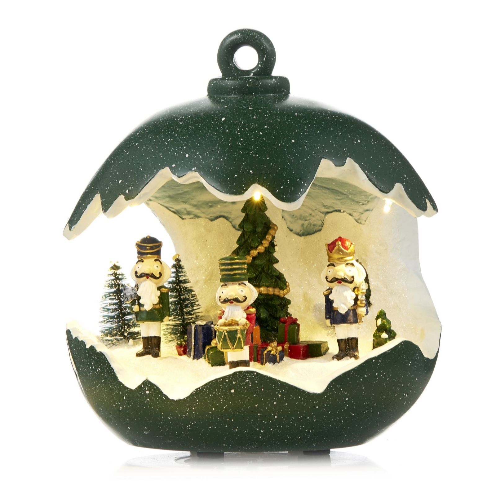 Outlet Santas Express PreLit Sphere with Christmas Character Scene