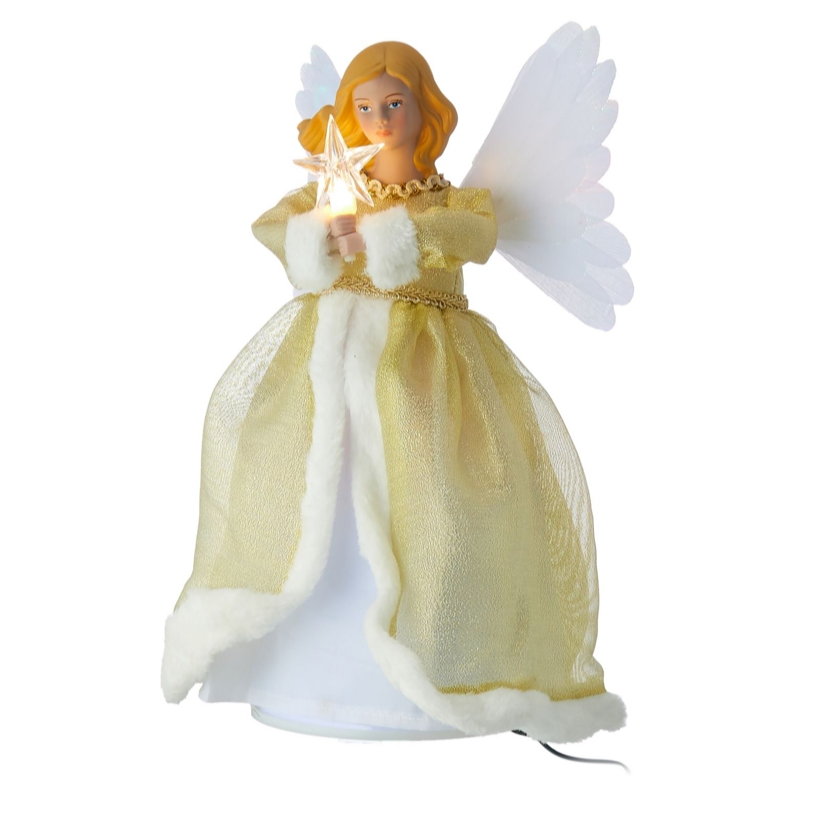 Outlet Mr Christmas Fibre Optic Tree Topper with Gold Robe