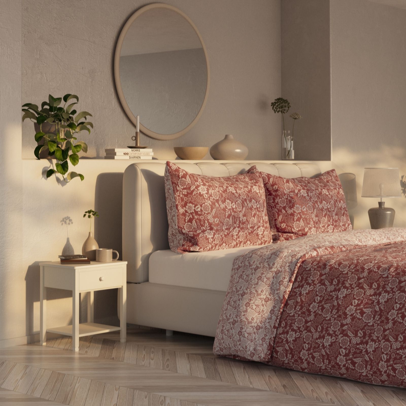 Sara by Sara Davies 3 Piece Autumn Floral Reversible Duvet Set