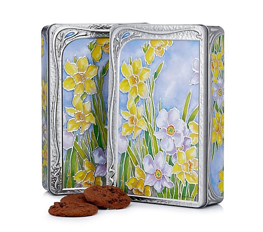 Churchill's Set of 2 Biscuits in Daffodil Tins