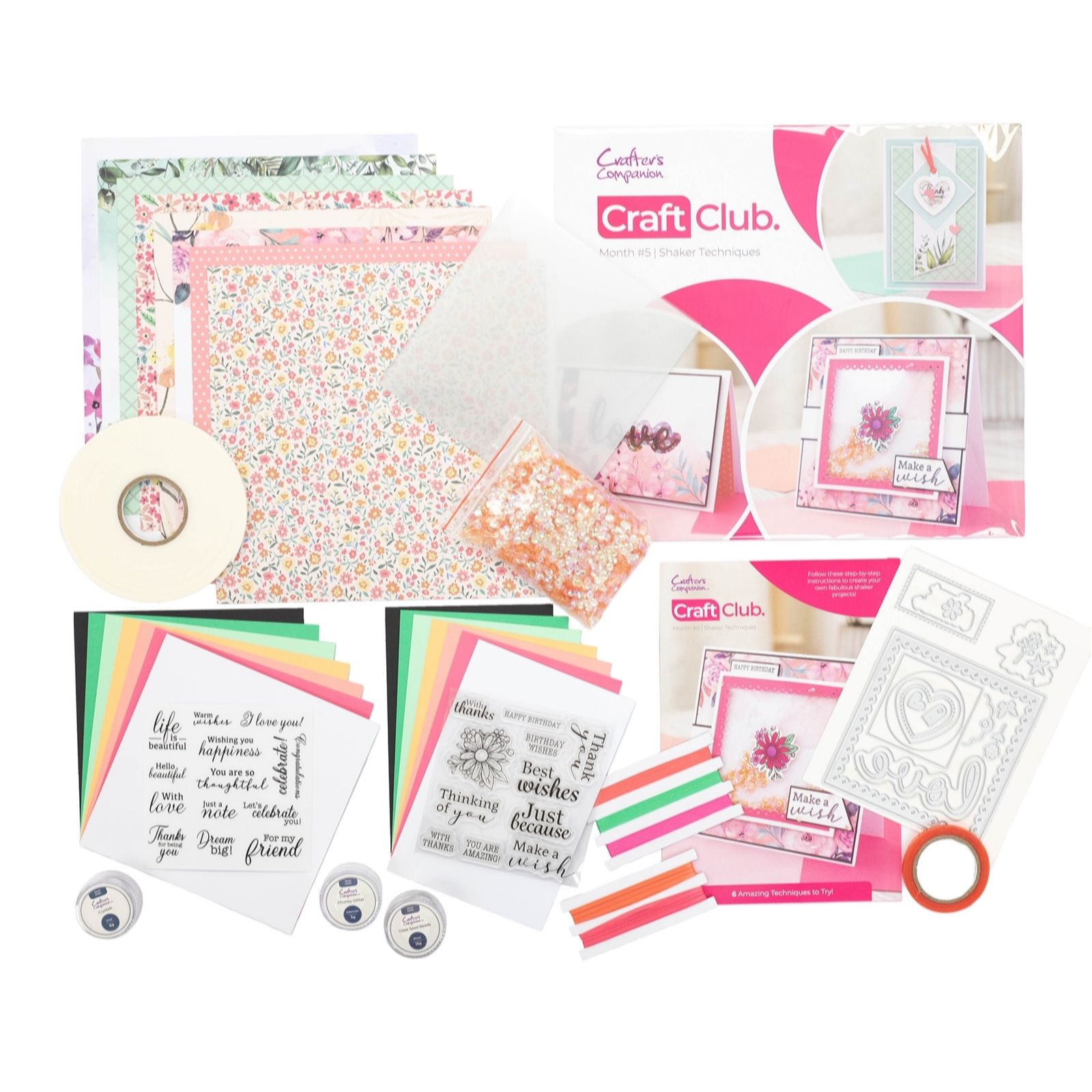 Crafters Companion Craft Club Shaker Techniques Project QVC UK