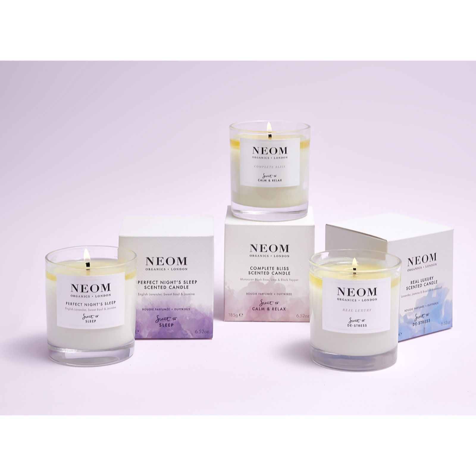 Outlet Neom 3 Piece Luxury Candle Collection QVC UK