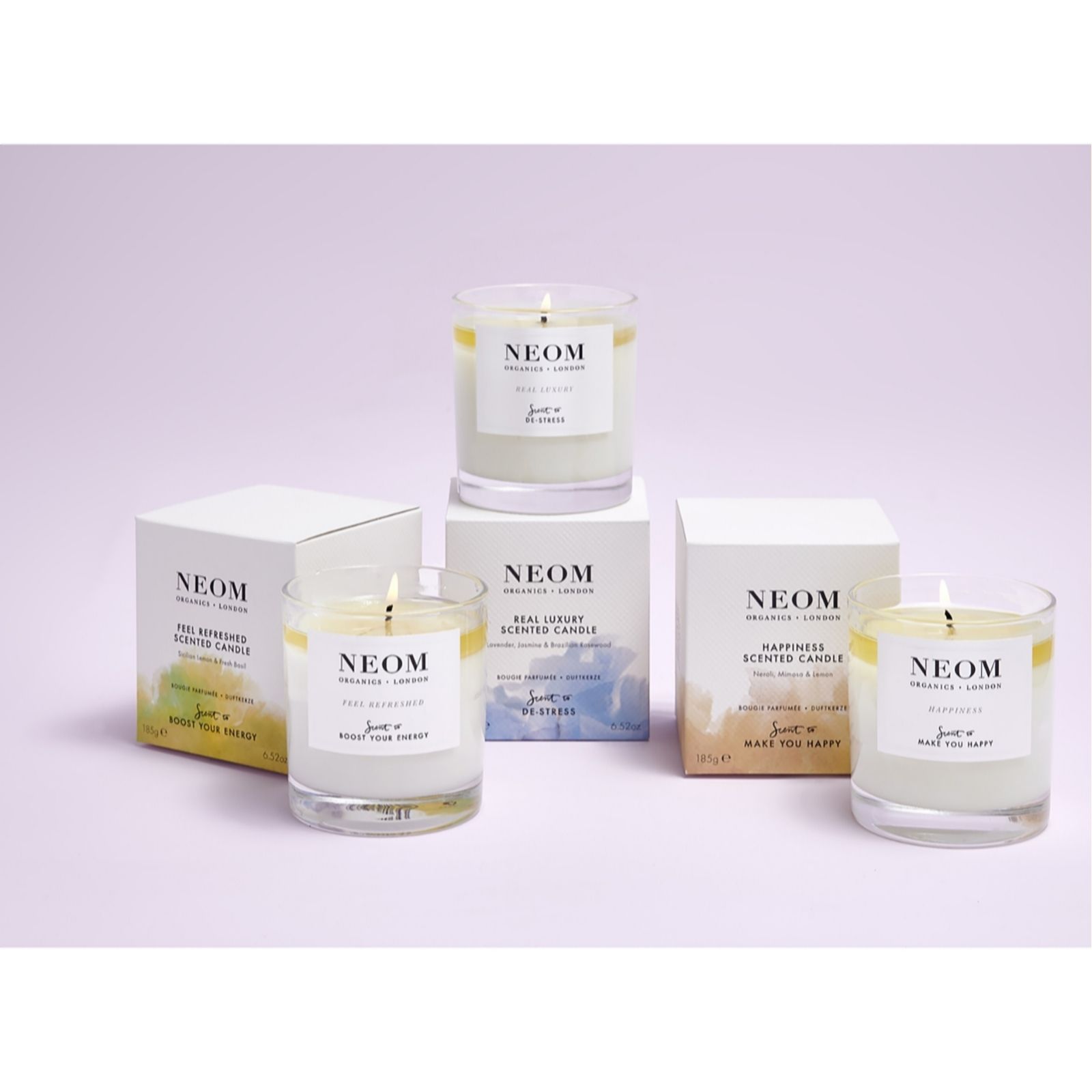 Outlet Neom 3 Piece Luxury Candle Collection QVC UK