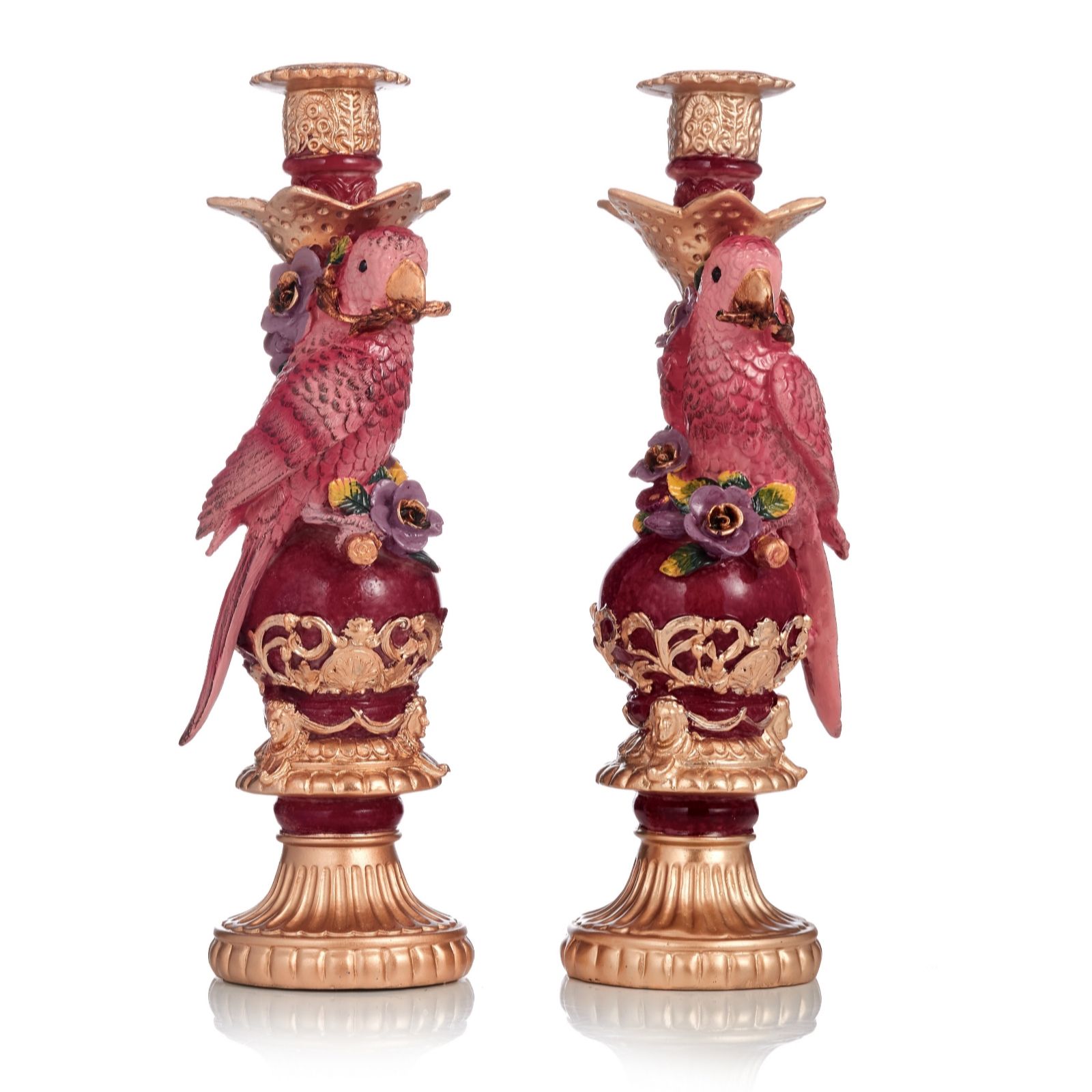Outlet Alison Cork Set of 2 Parrot Candle QVC UK