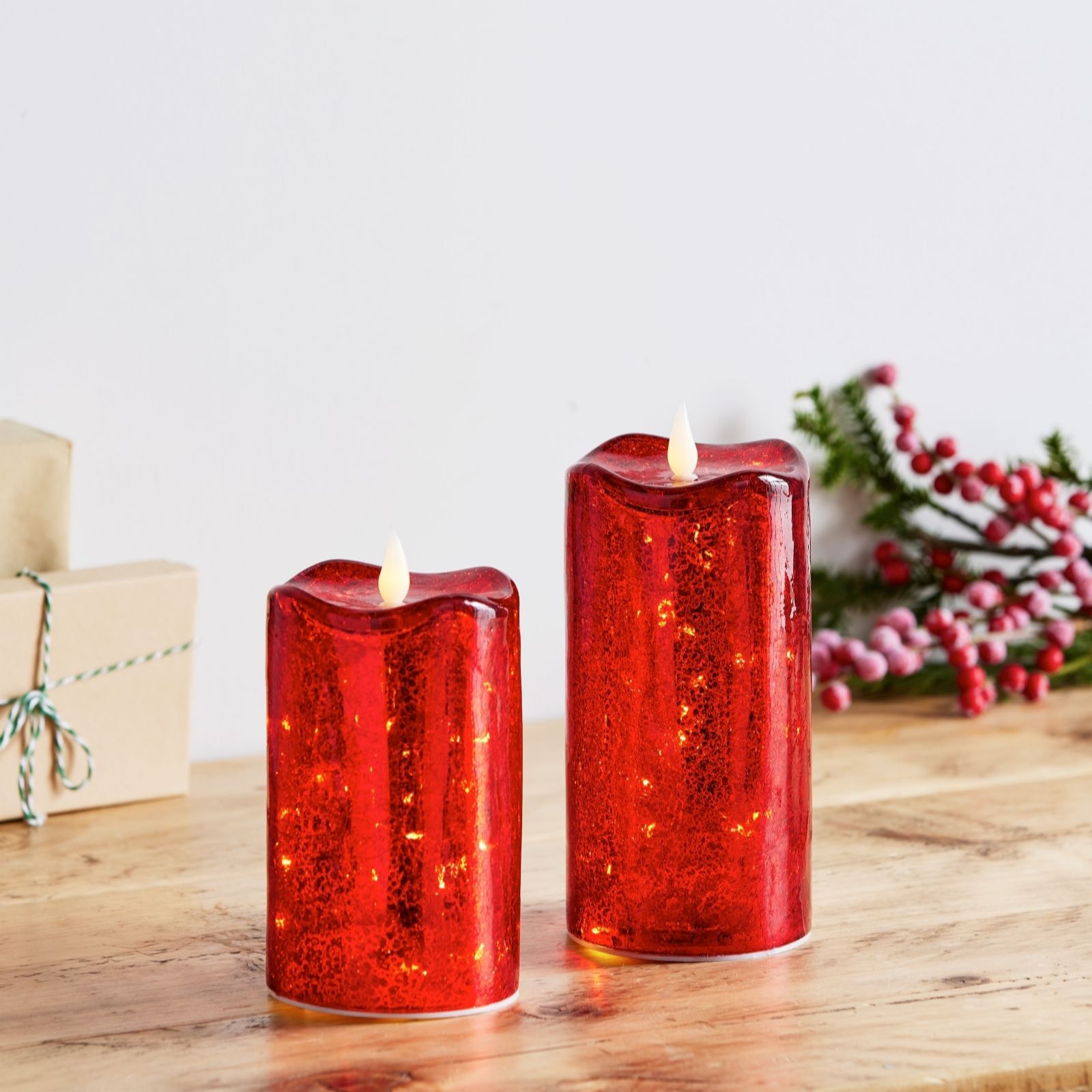 Outlet Home Stories Set Of 2 LED Mercury Candles