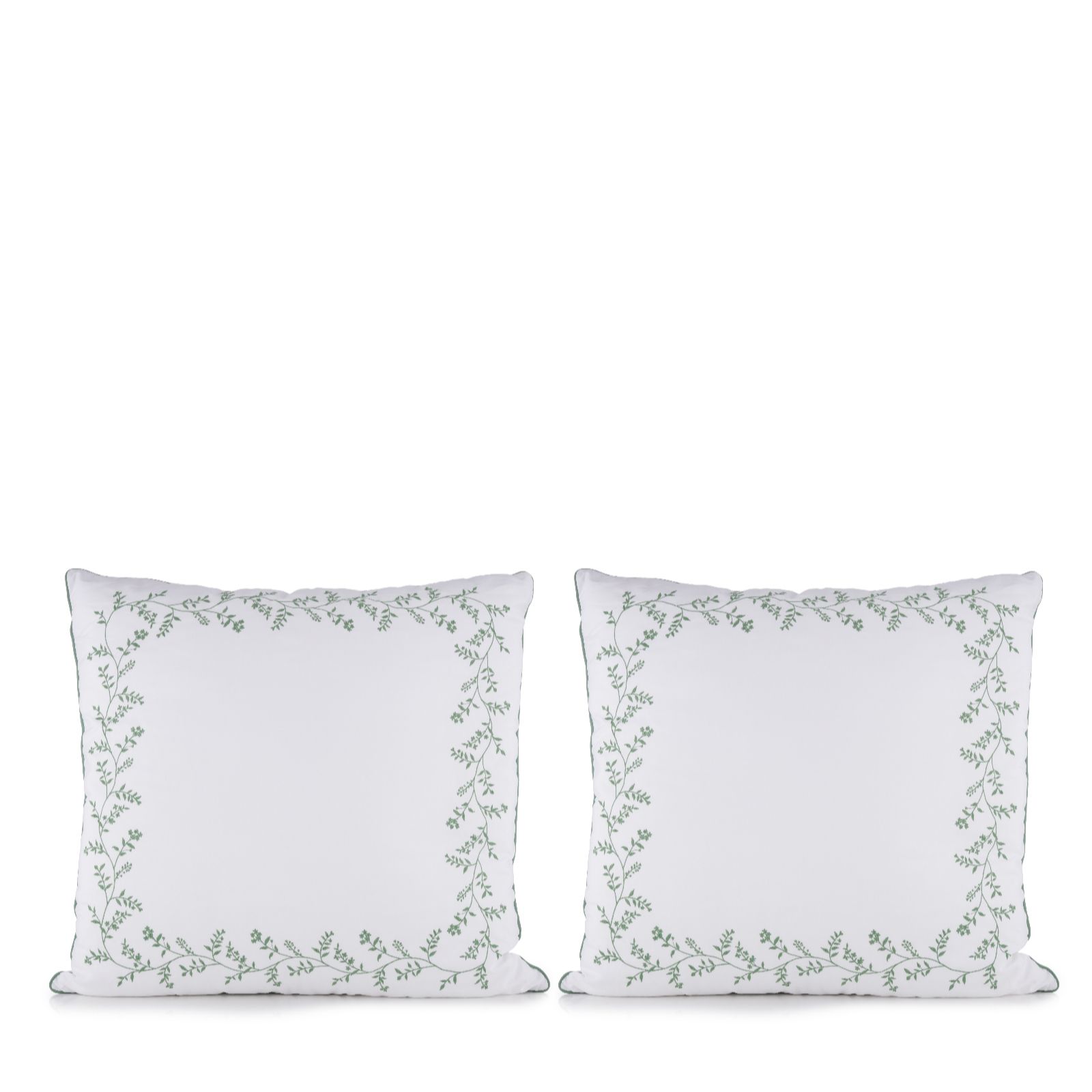 Outlet Cozee Home Set of 2 Oversized Filled Cushions with Embroidery Detail