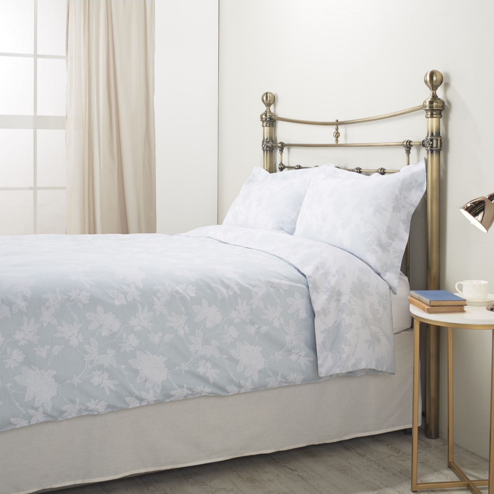 Northern Nights Blossom Sateen 3 Piece Duvet Set QVC UK