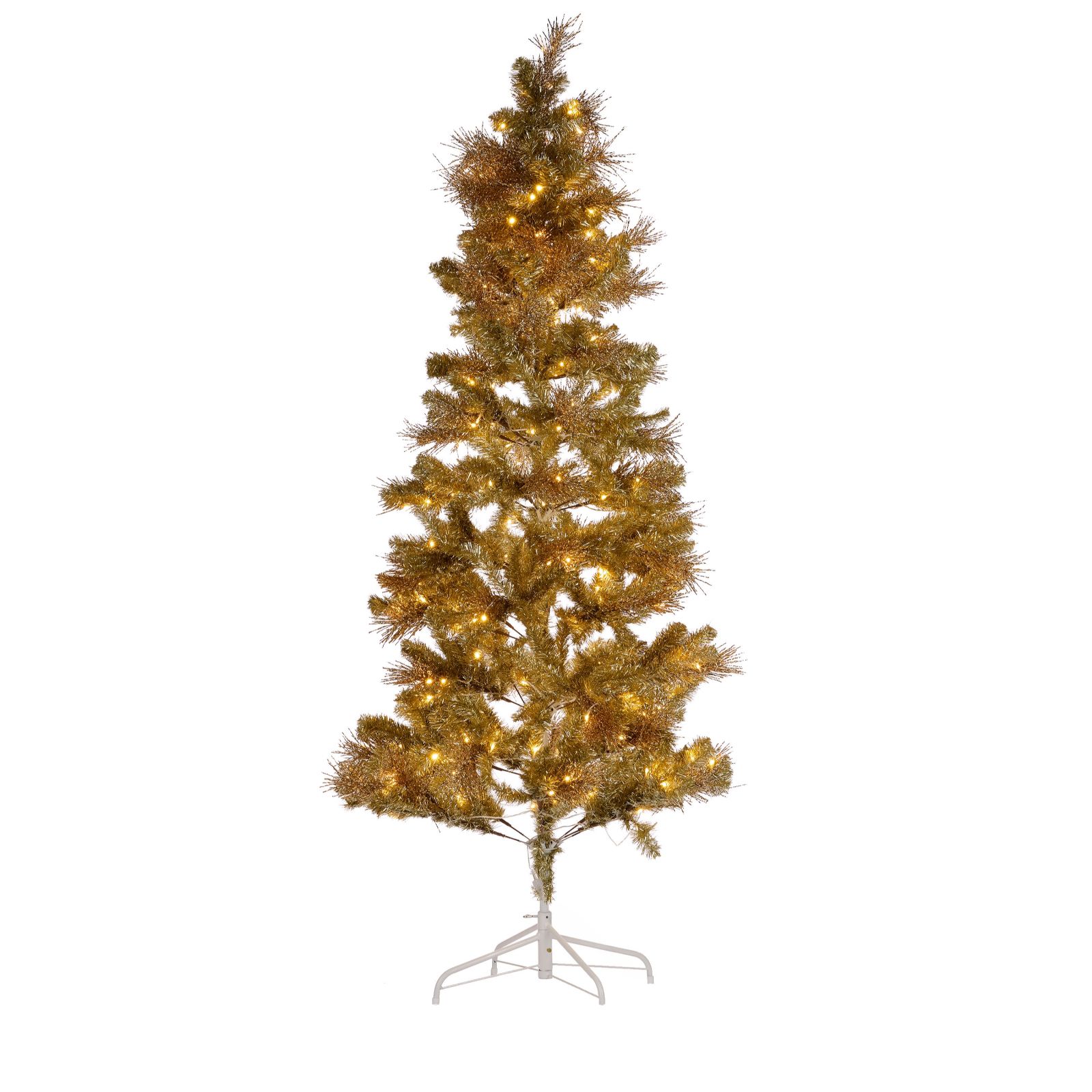 Festive Pre Lit Retro Tinsel Tree