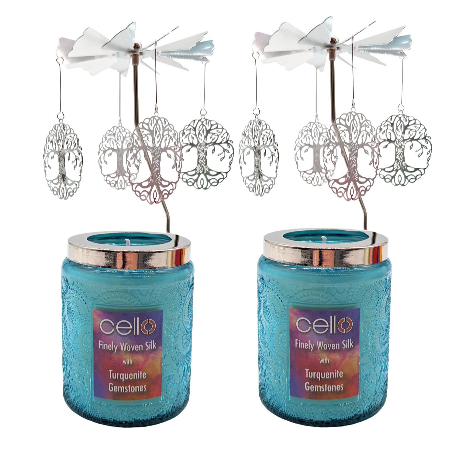 Cello Set of 2 400g Spinner Candles