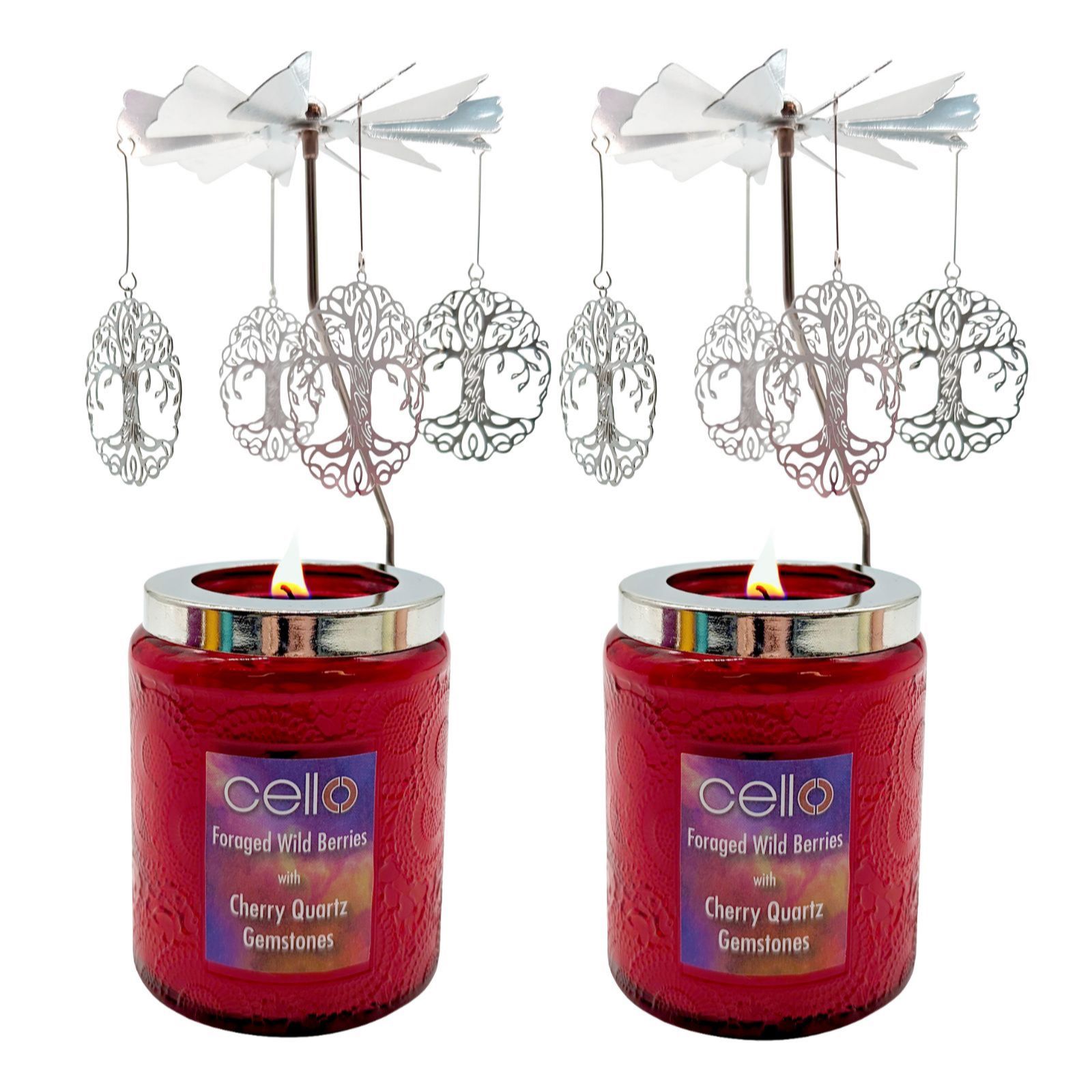 Cello Set of 2 400g Spinner Candles
