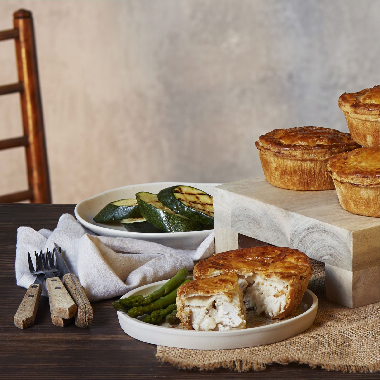 The Real Pie Company 12 Piece Assorted Steak & Chicken Pies QVC UK
