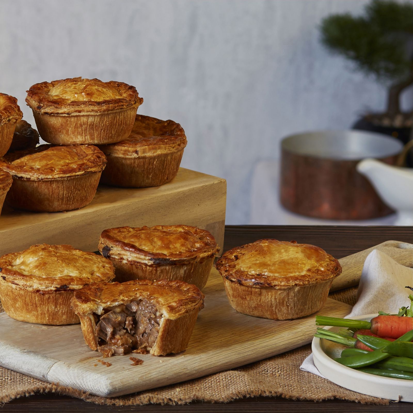 The Real Pie Company 12 Piece Assorted Steak & Chicken Pies - QVC UK