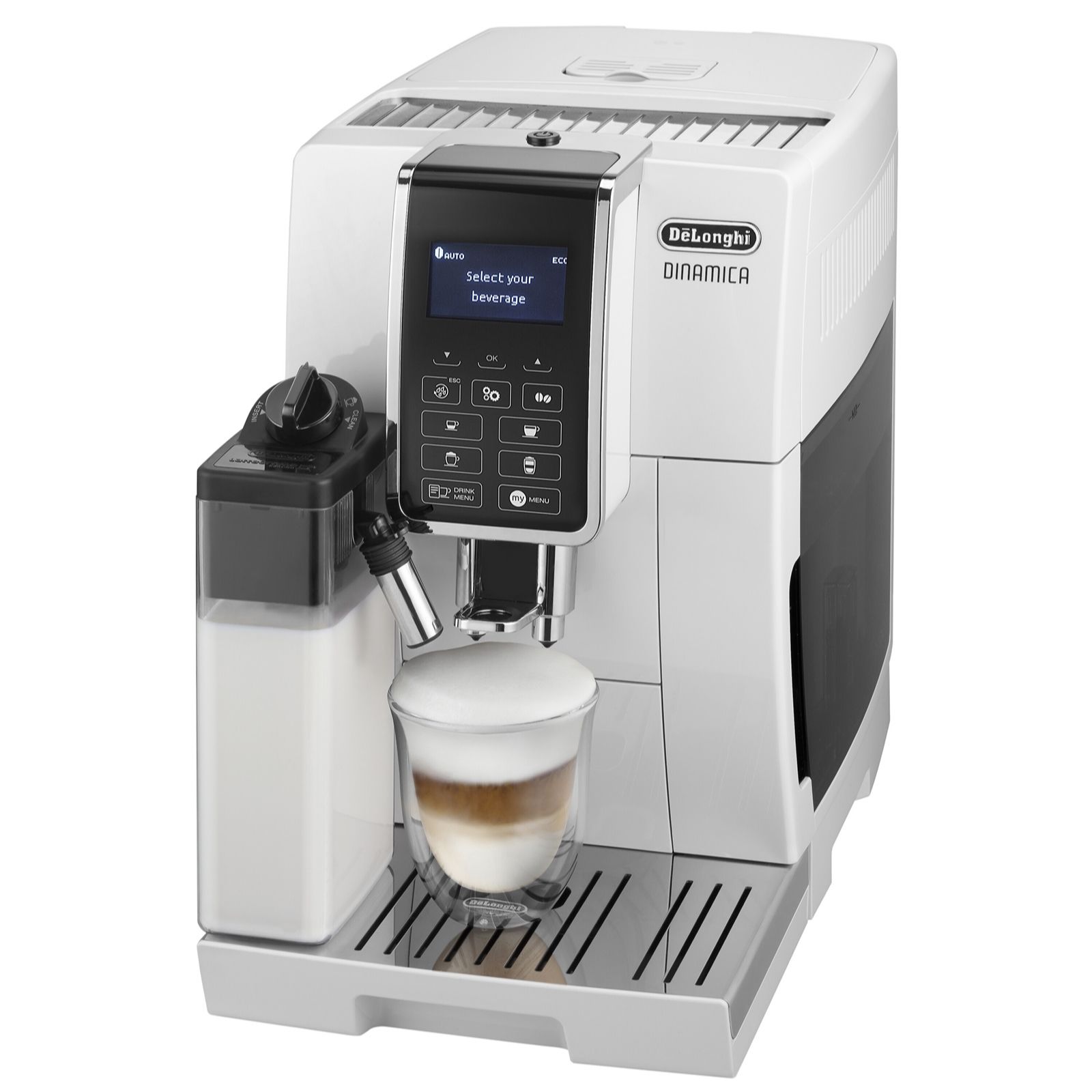 De'Longhi Dinamica Fully Automatic Bean to Cup Coffee Machine ECAM350.55.W