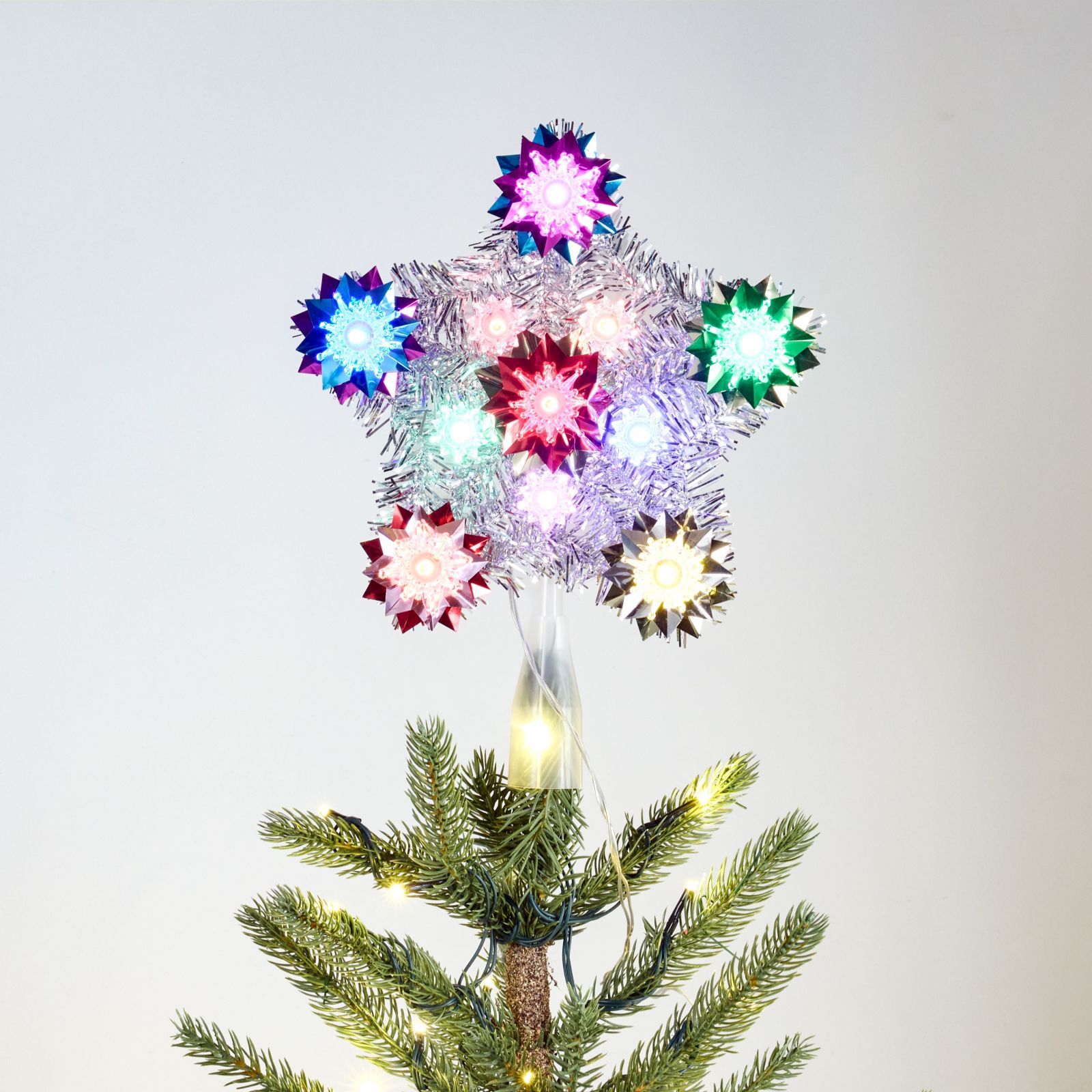 Mr Christmas Vintage Tinsel Start Tree Topper