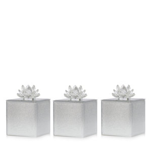 JM by Julien Macdonald Set of 3 Glitter Glass Trinket Boxes
