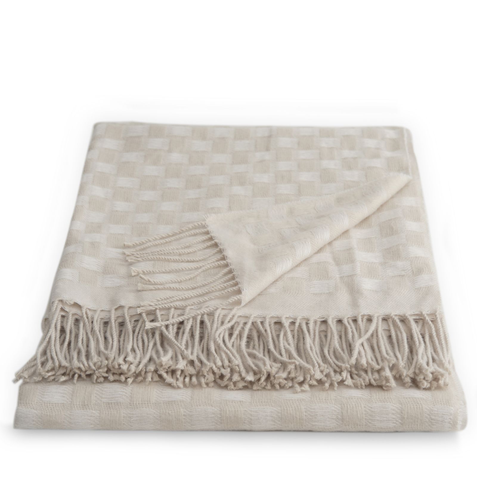 BundleBerry By Amanda Holden Checkered 150x 200cm Fringed Throw