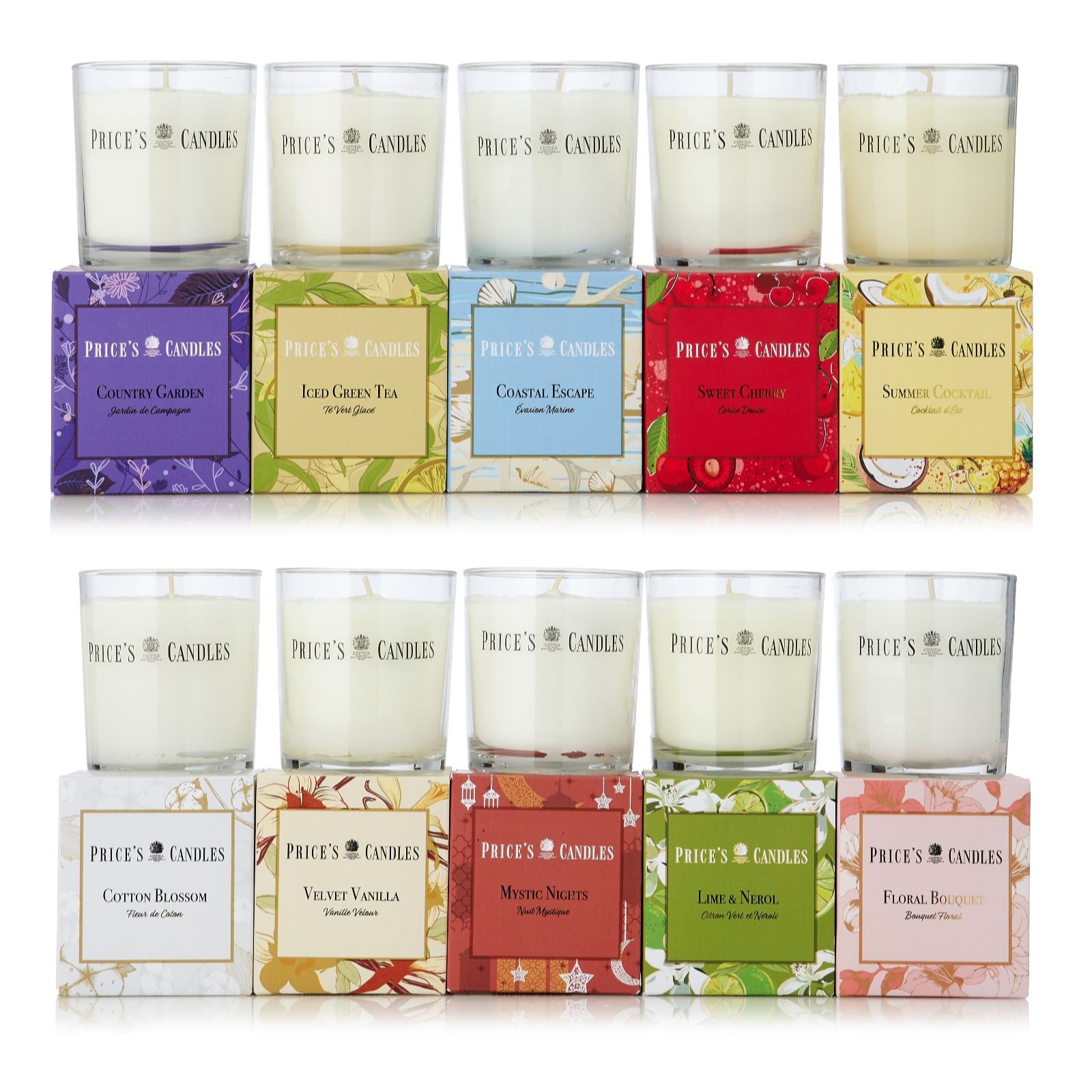 Prices Set of 10 New Spring Scented Candles