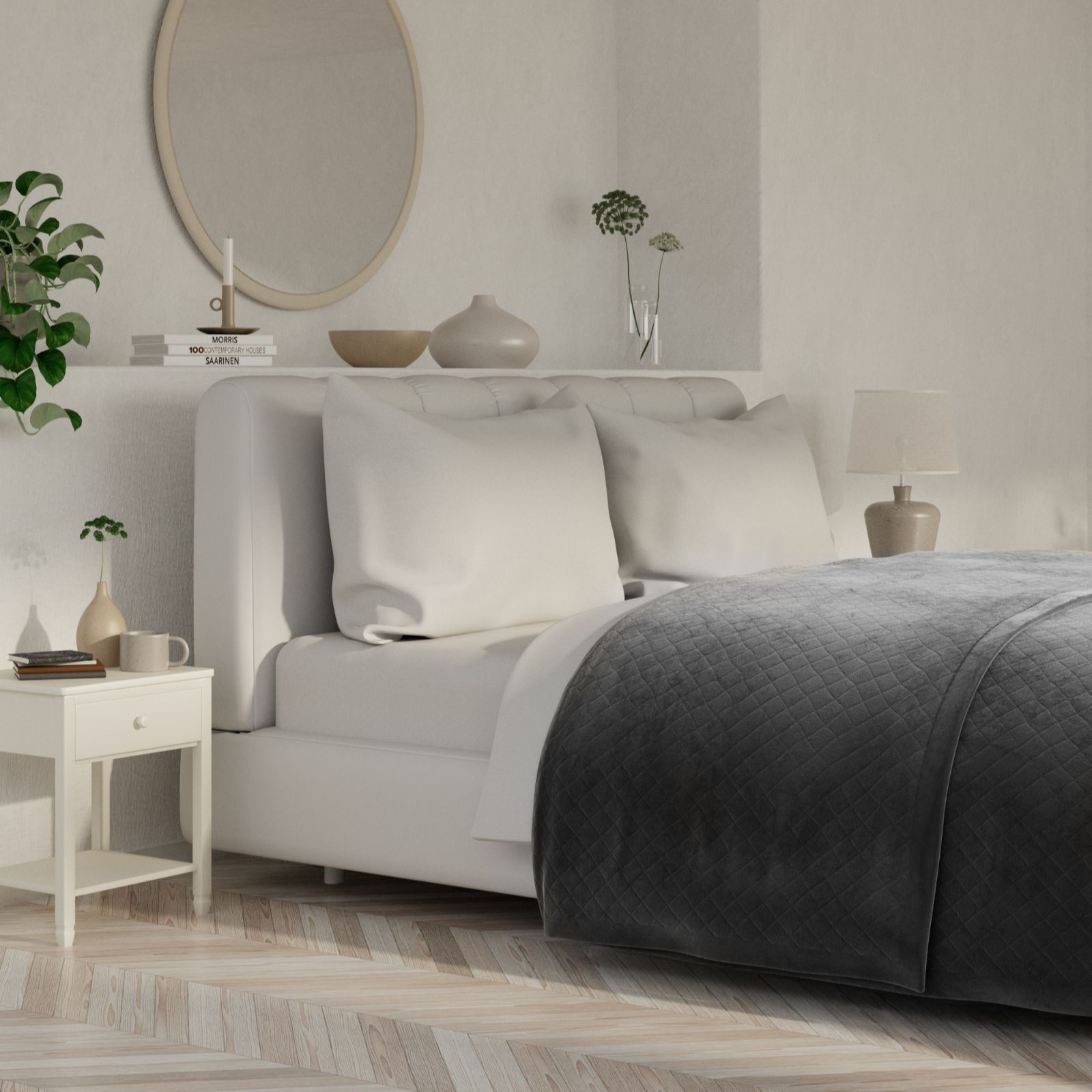 Cozee Home Lightweight Velvet Bedspread