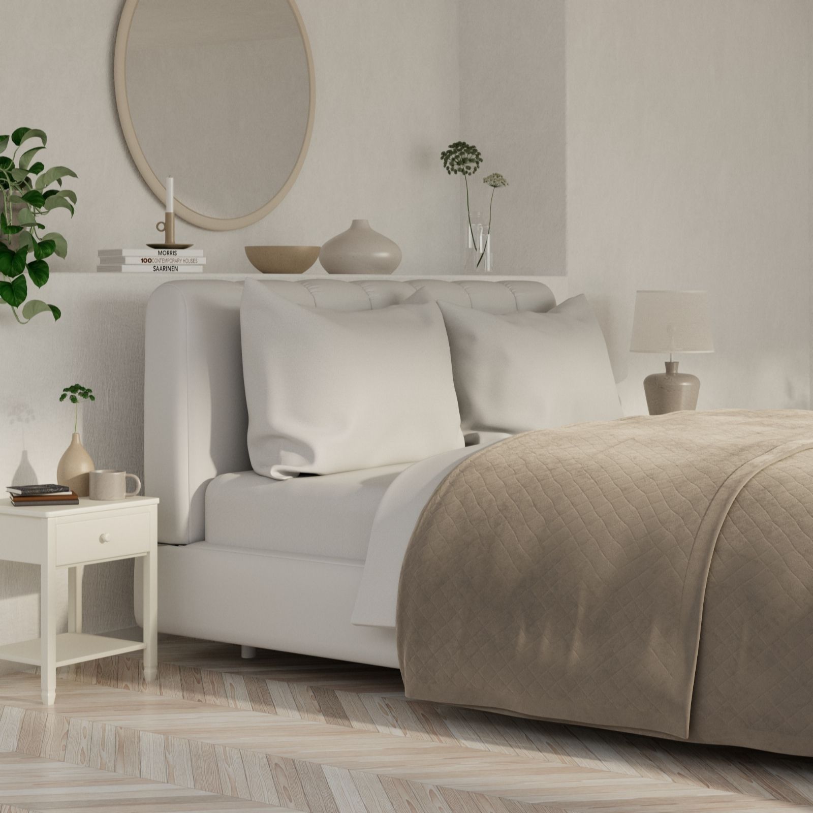 Cozee Home Lightweight Velvet Bedspread