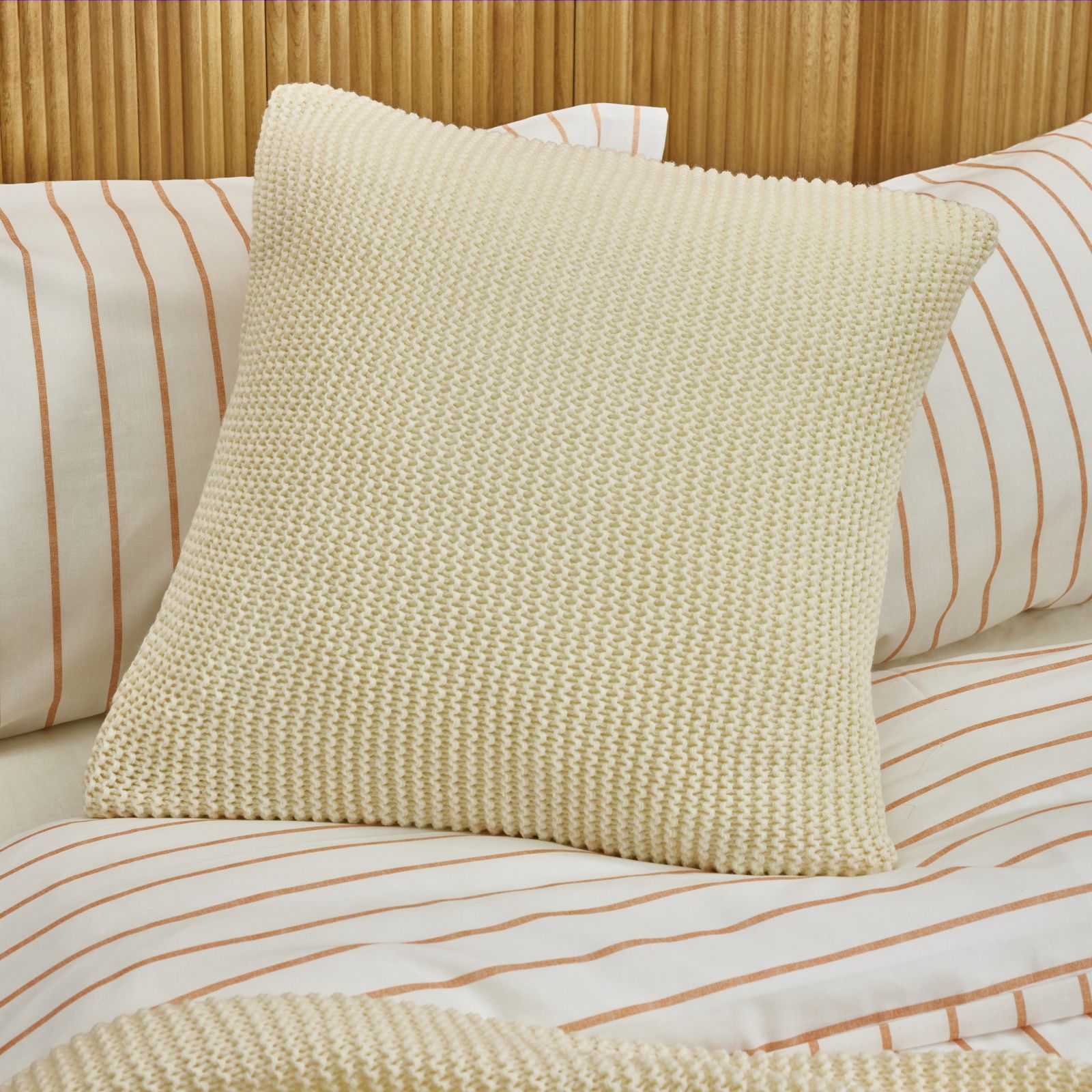 abode Knitted Plain Knit Cushion