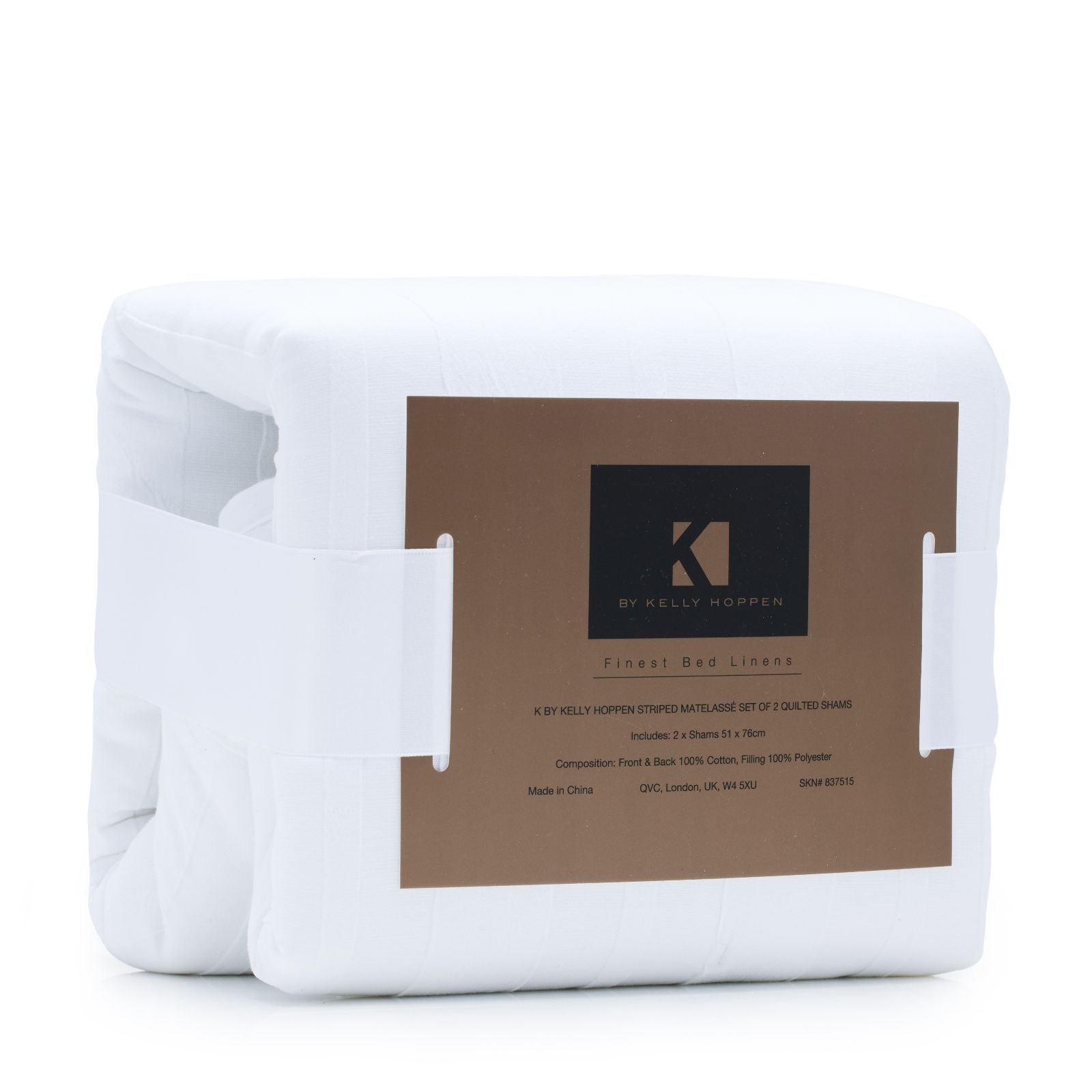 K by Kelly Hoppen Striped Matelasse Set of 2 Shams