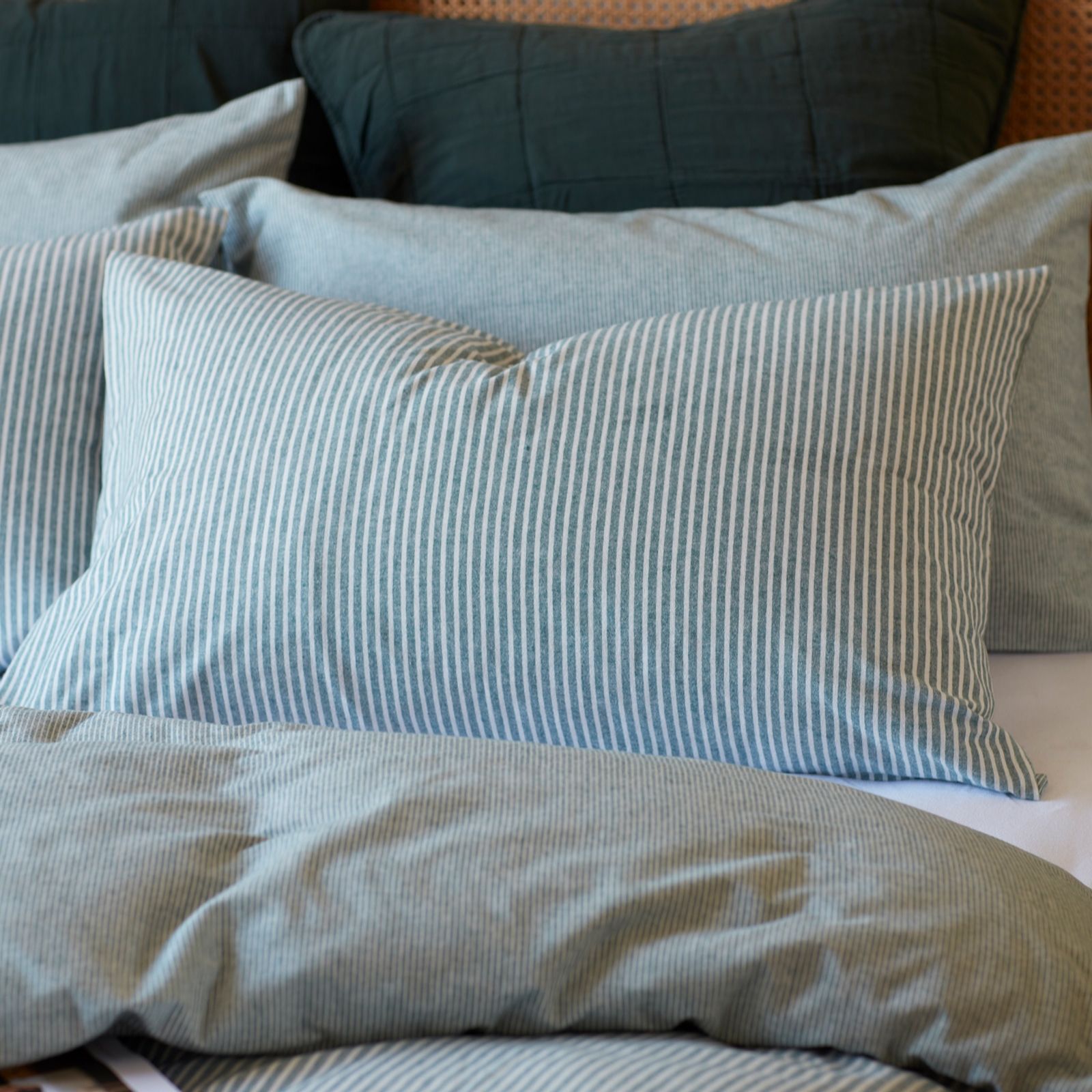 Secret Linen Store Billy Organic Brushed Cotton Set of 2 Pillowcases