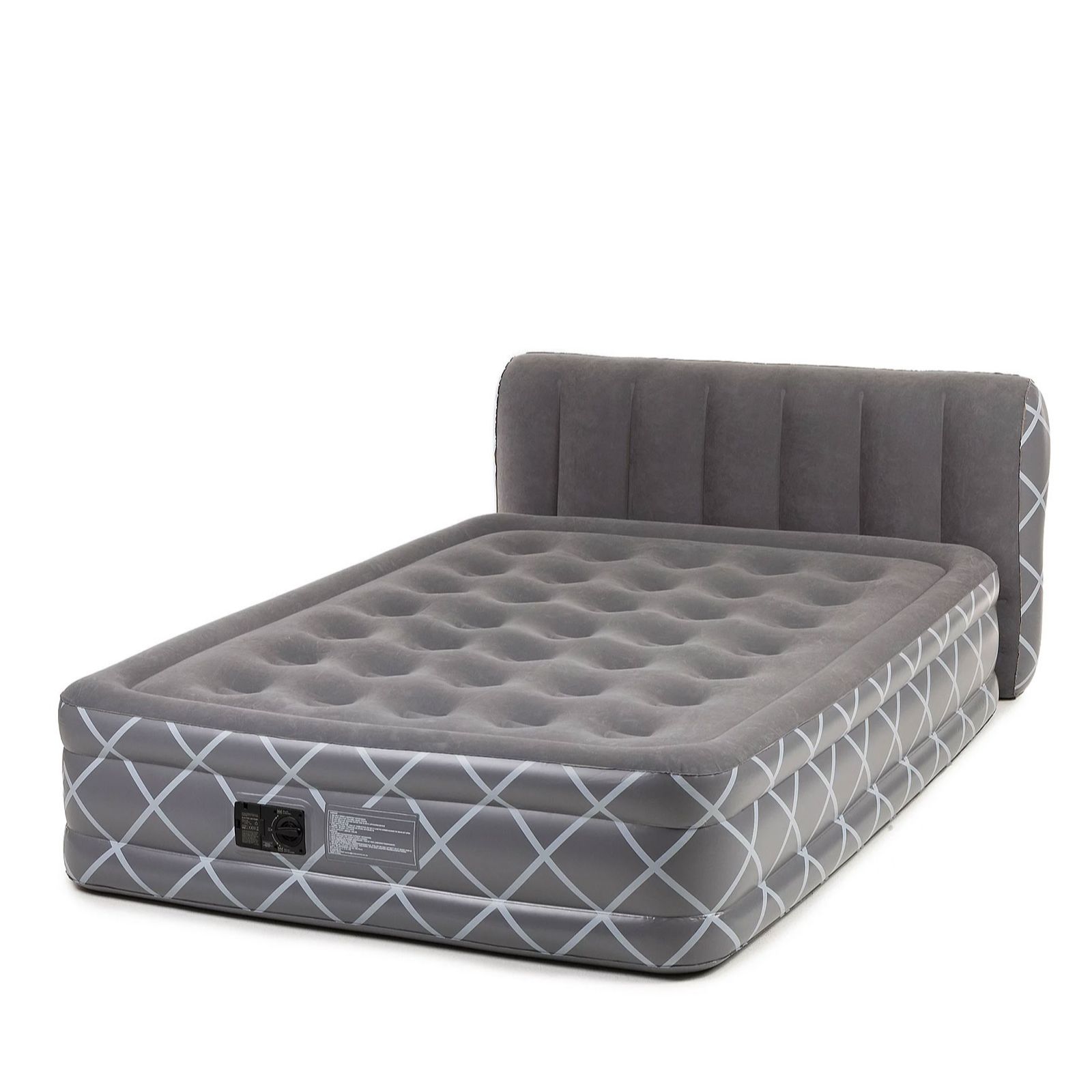 BodyFlex Inflatable Air Bed with Headboard & Integrated Pump