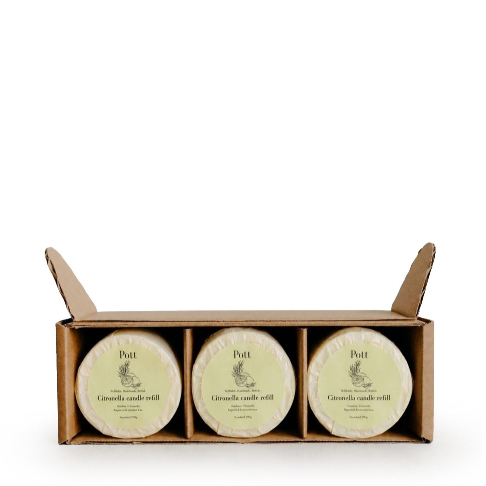 Pott Set of 3 Outdoor Candle Refills