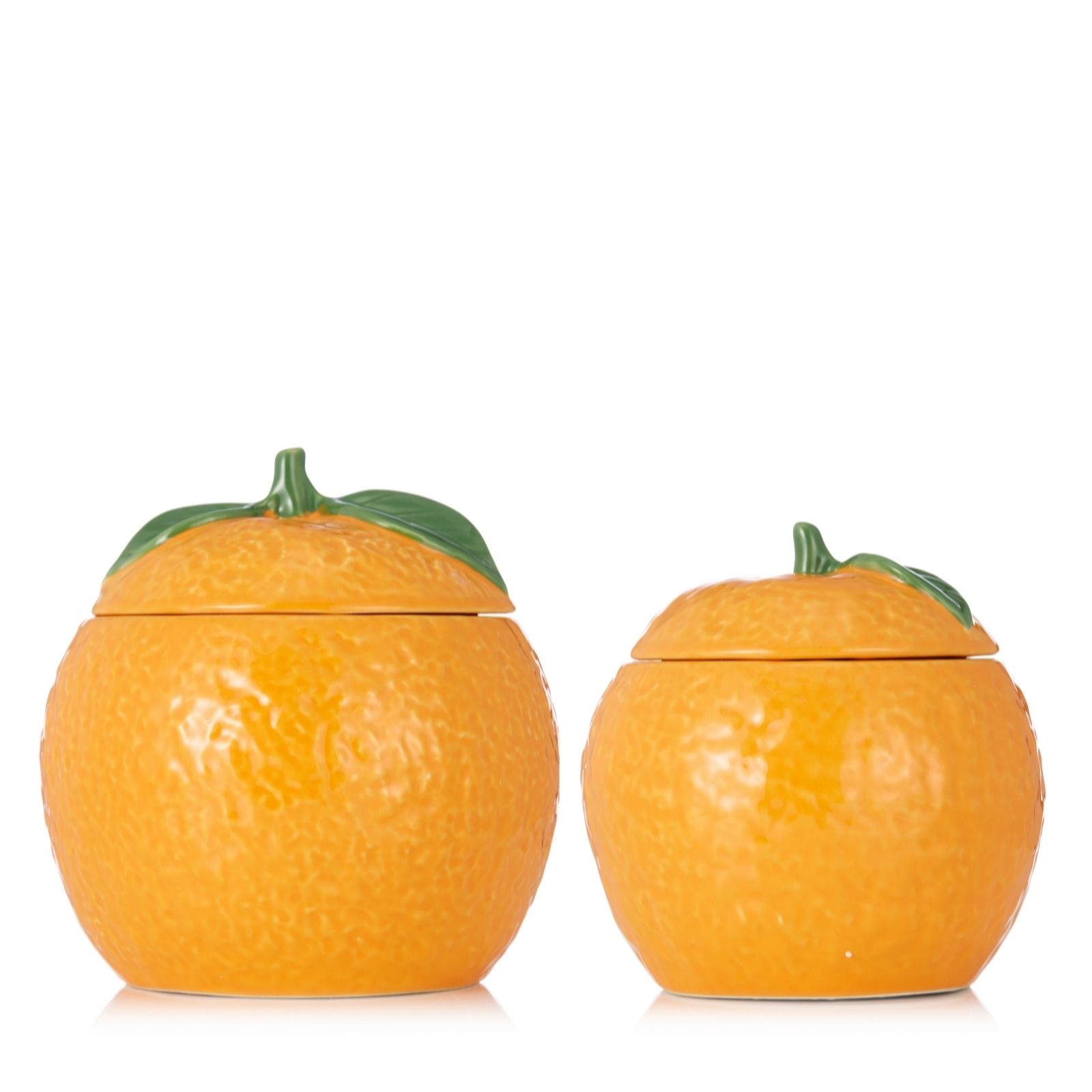 Outlet Homeworx by Harry Slatkin Set of 2 Ceramic Valencia Orange Candles