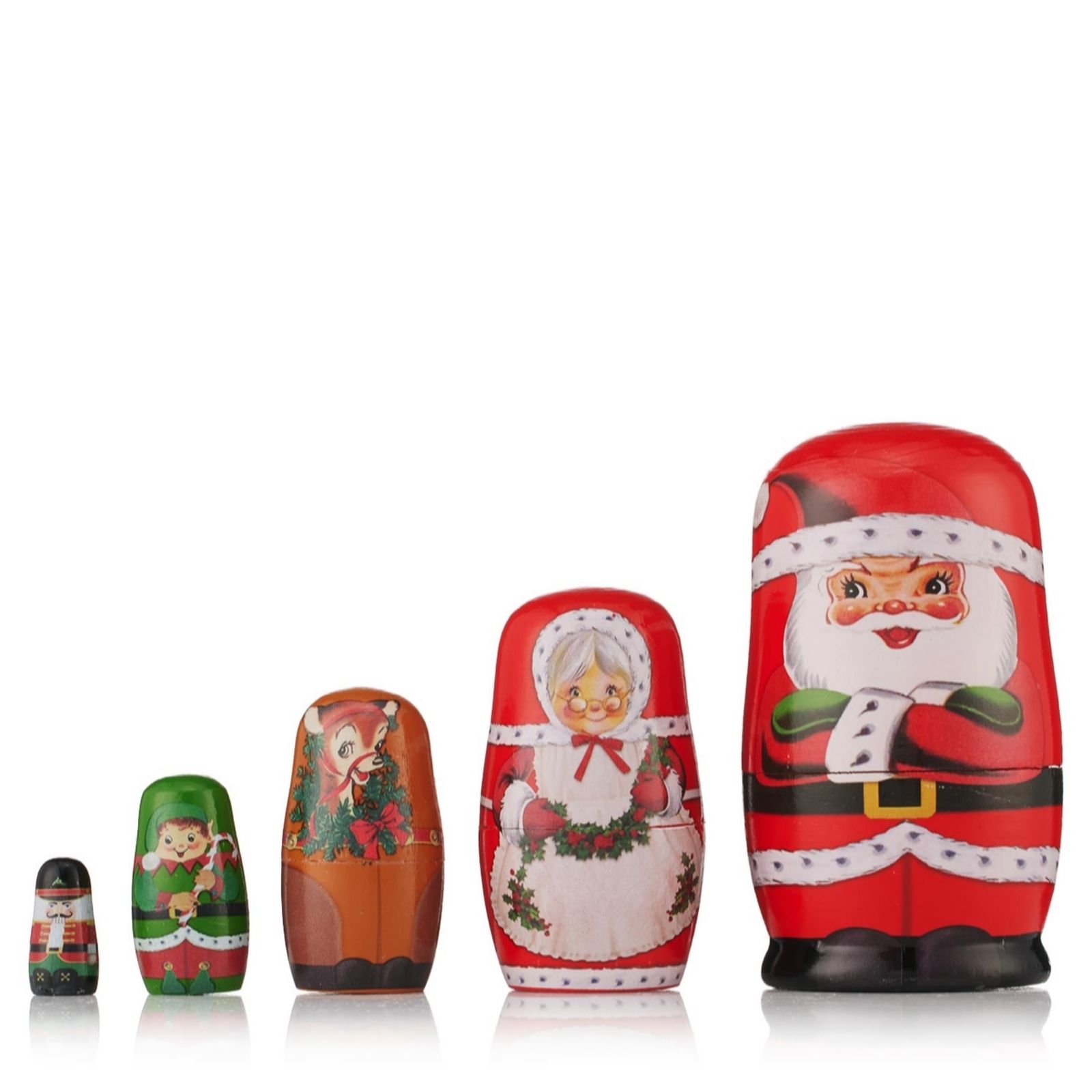 Outlet Mr Christmas Set of 2 Nesting Dolls QVC UK