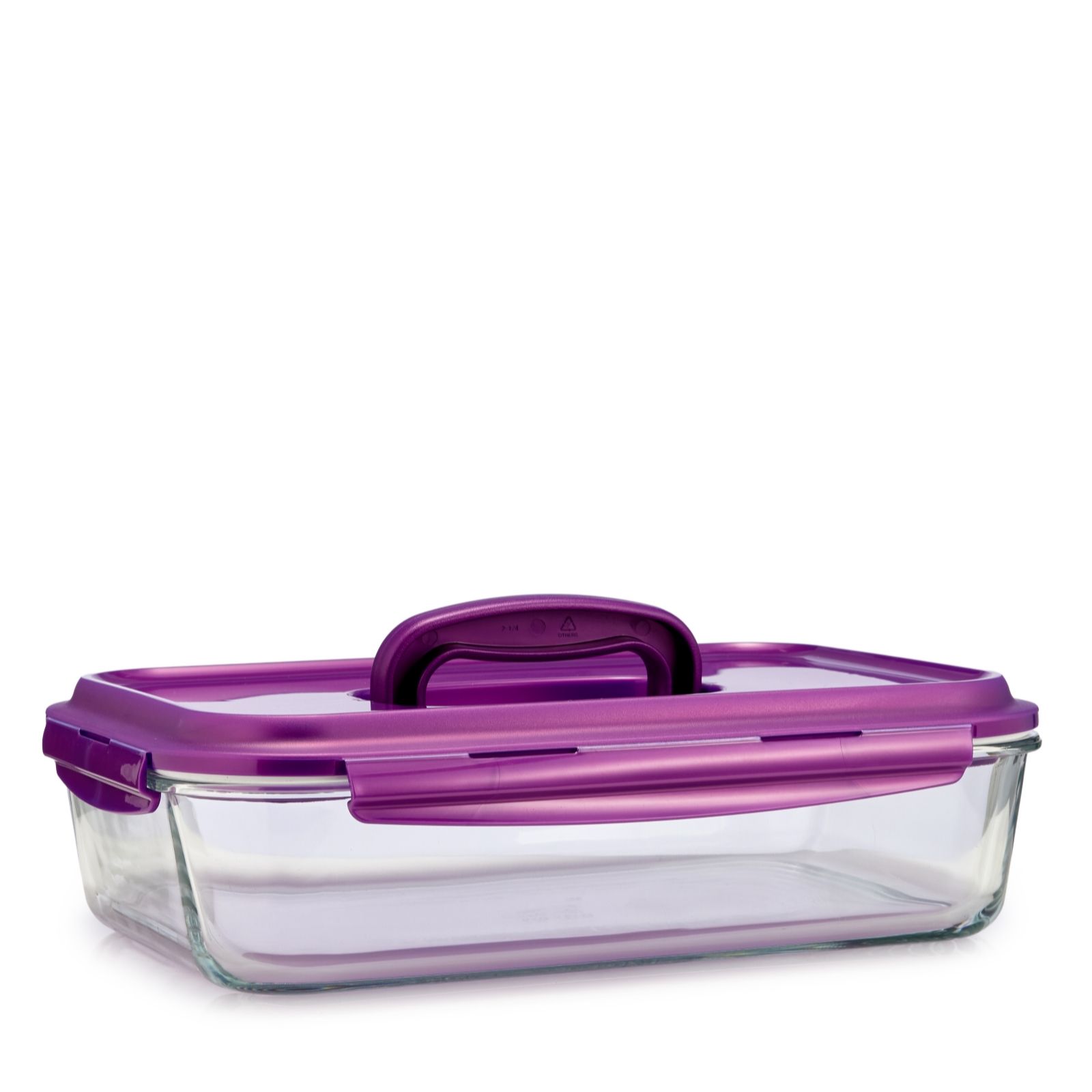 Lock & Lock Large Glass Dish with Domed Lid & Handle