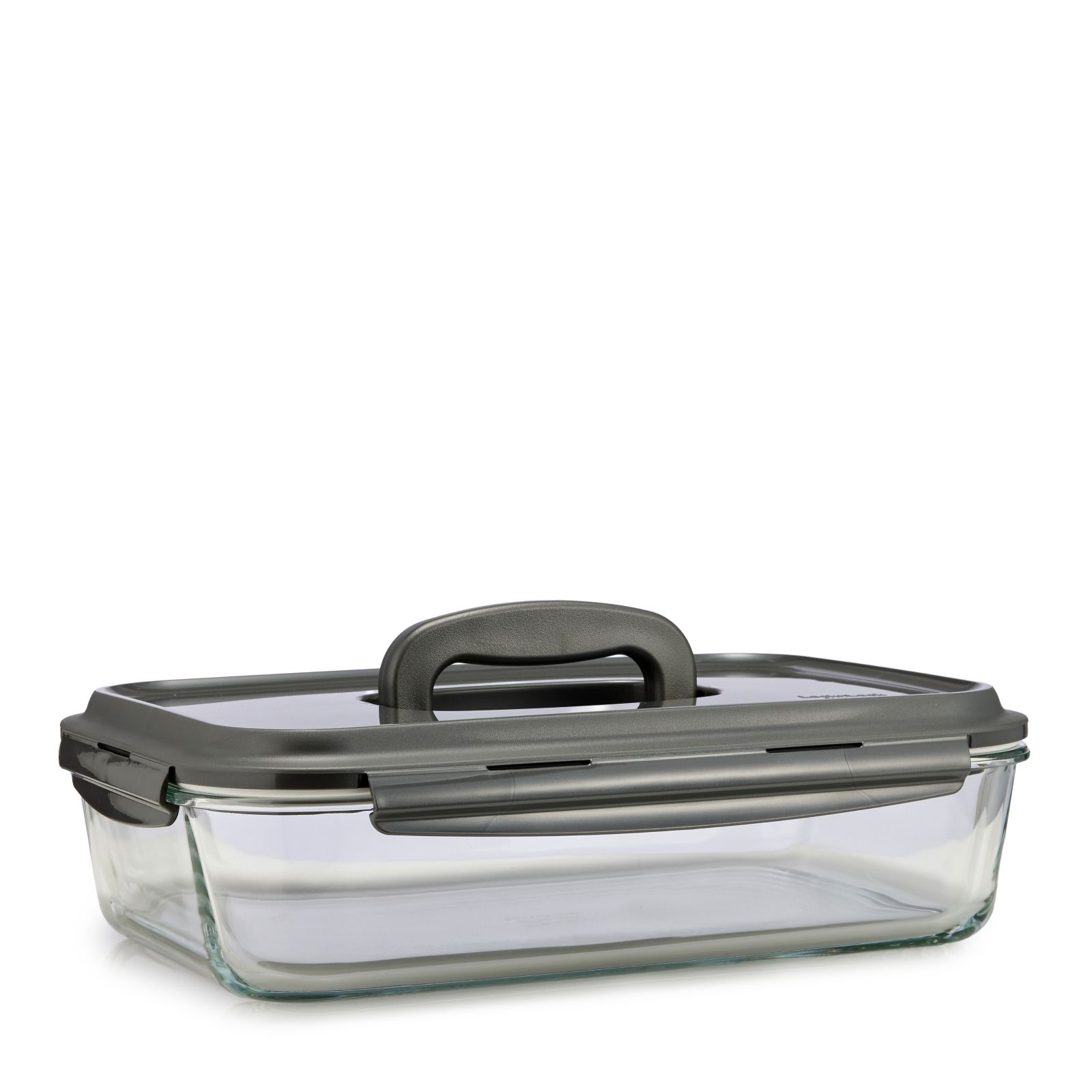 Lock & Lock Large Glass Dish with Domed Lid & Handle