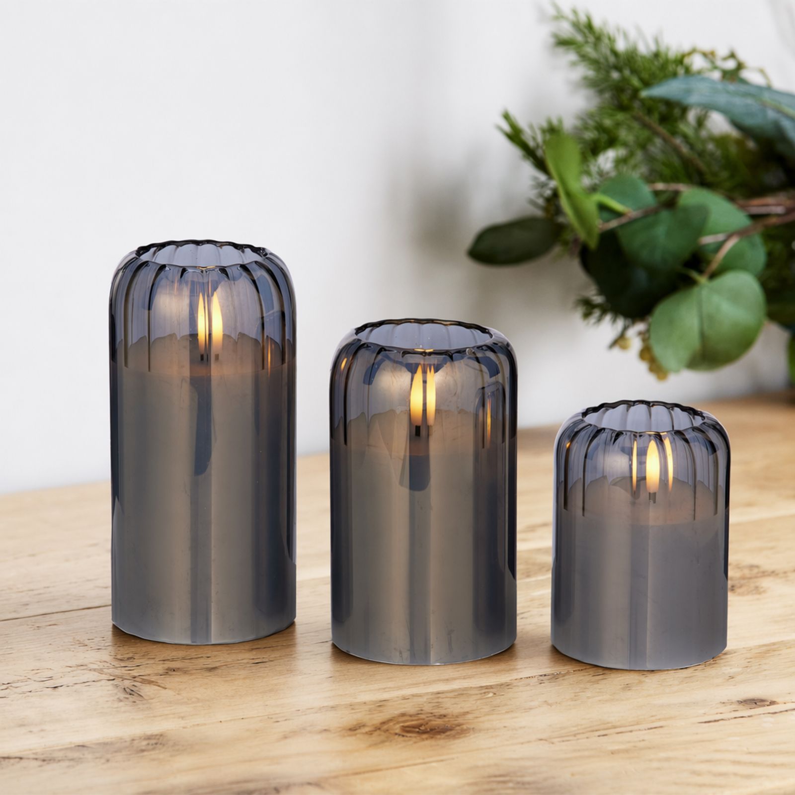 Home Stories Set Of 3 Flameless Candles