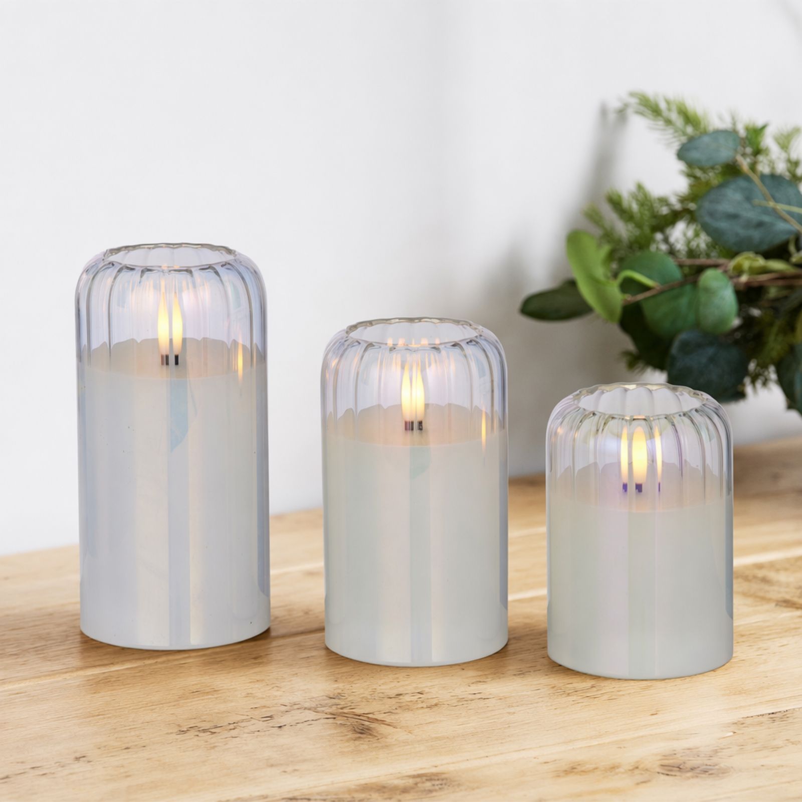 Home Stories Set Of 3 Flameless Candles
