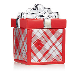 HomeWorx by Slatkin & Co. Ceramic Red Gift Box 3 Wick Candle