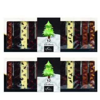 Calico Cottage Set of 2 x 12 Bars of Christmas Chocolate Sticks