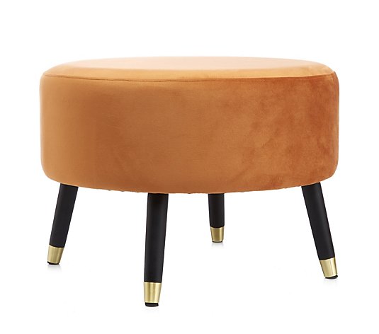 My Home Stories Footstool with Gold Tipped Legs