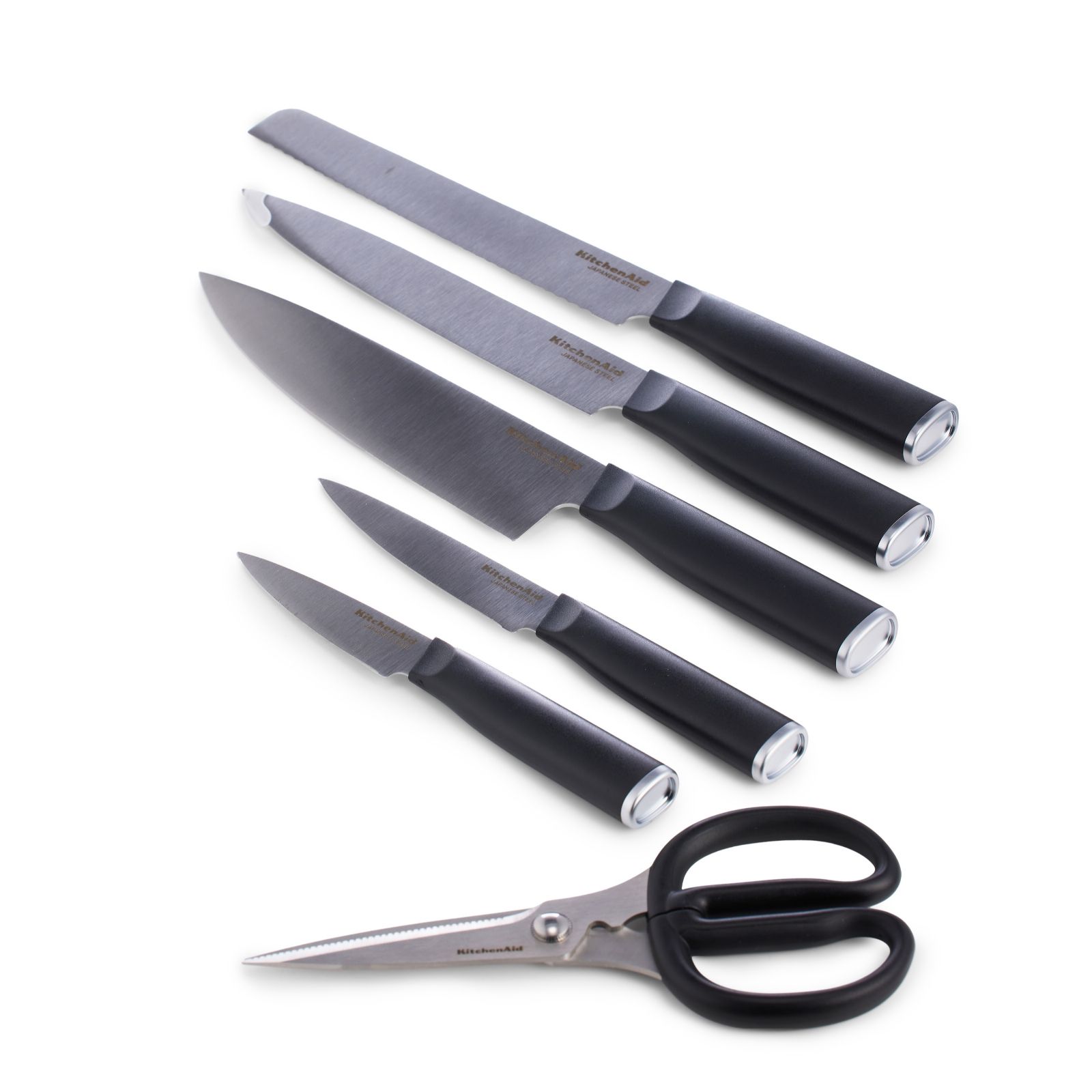 KitchenAid Classic 6-Piece Knife Set with Block - QVC UK