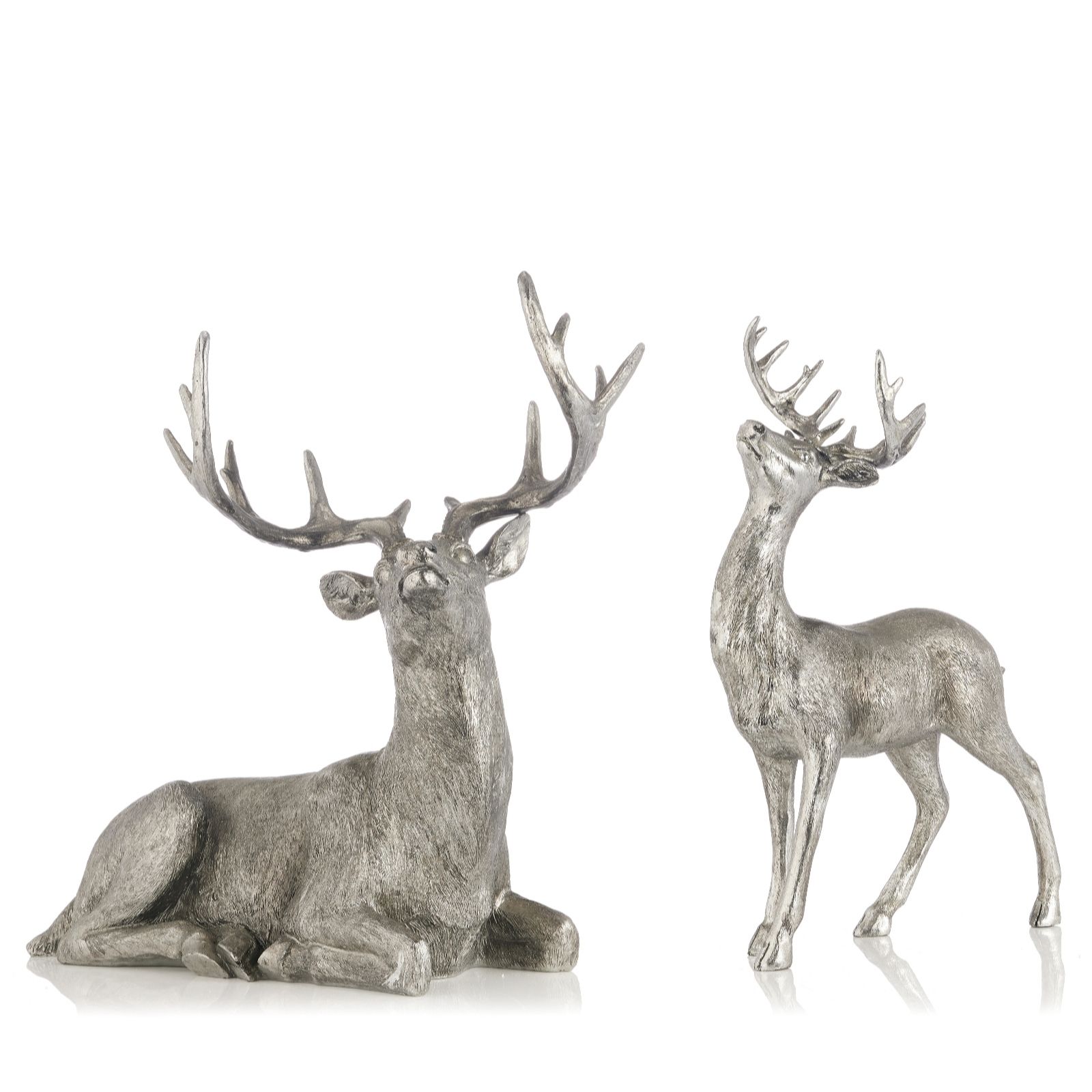 Alison Cork Set of 2 Stags QVC UK