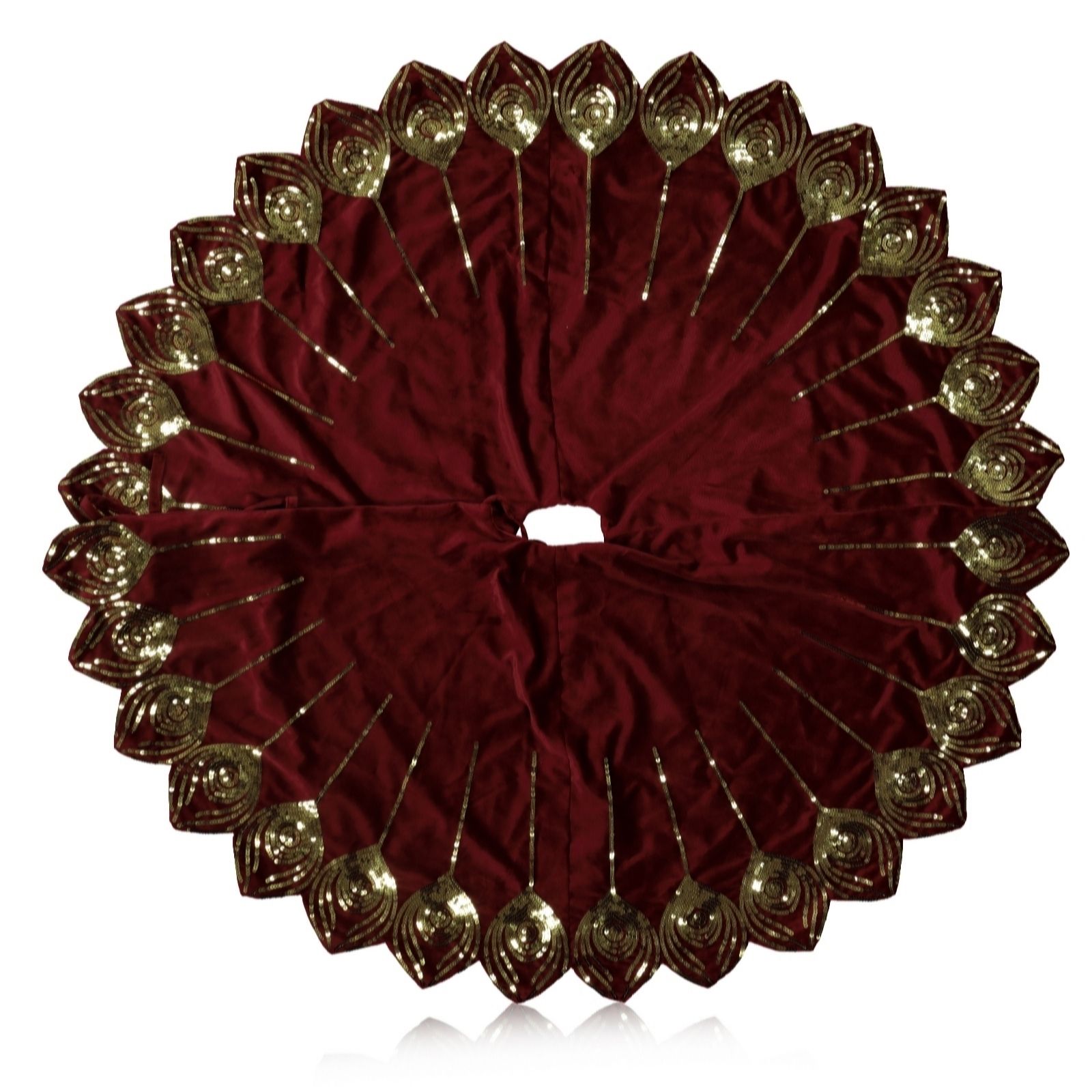 Outlet Alison Cork Velvet Sequin Tree Skirt QVC UK